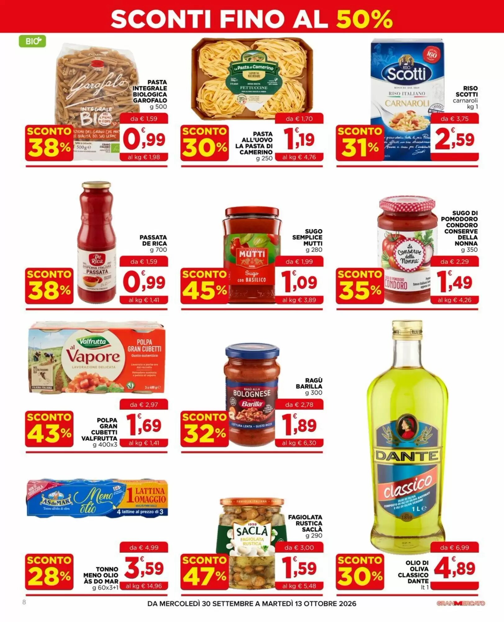 Volantino promozionale Gran mercato  valide dal 30/09/2026 - Pagina 8.