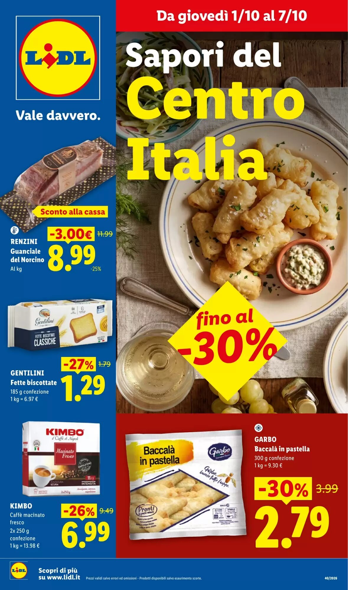 Volantino promozionale Lidl valide dal 01/10/2026 - Pagina 1.