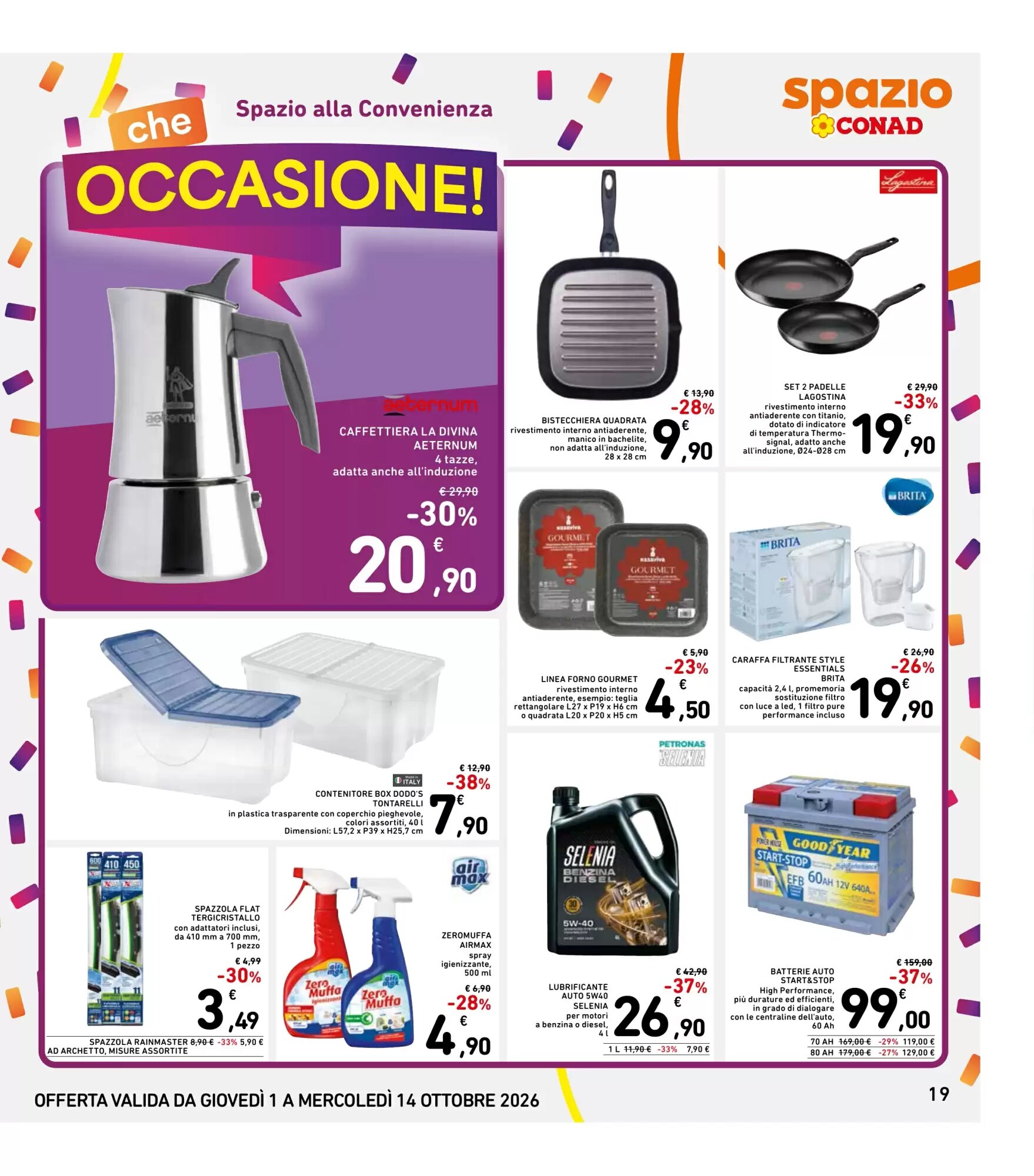 Volantino promozionale Spazio Conad  valide dal 01/10/2026 - Pagina 19.