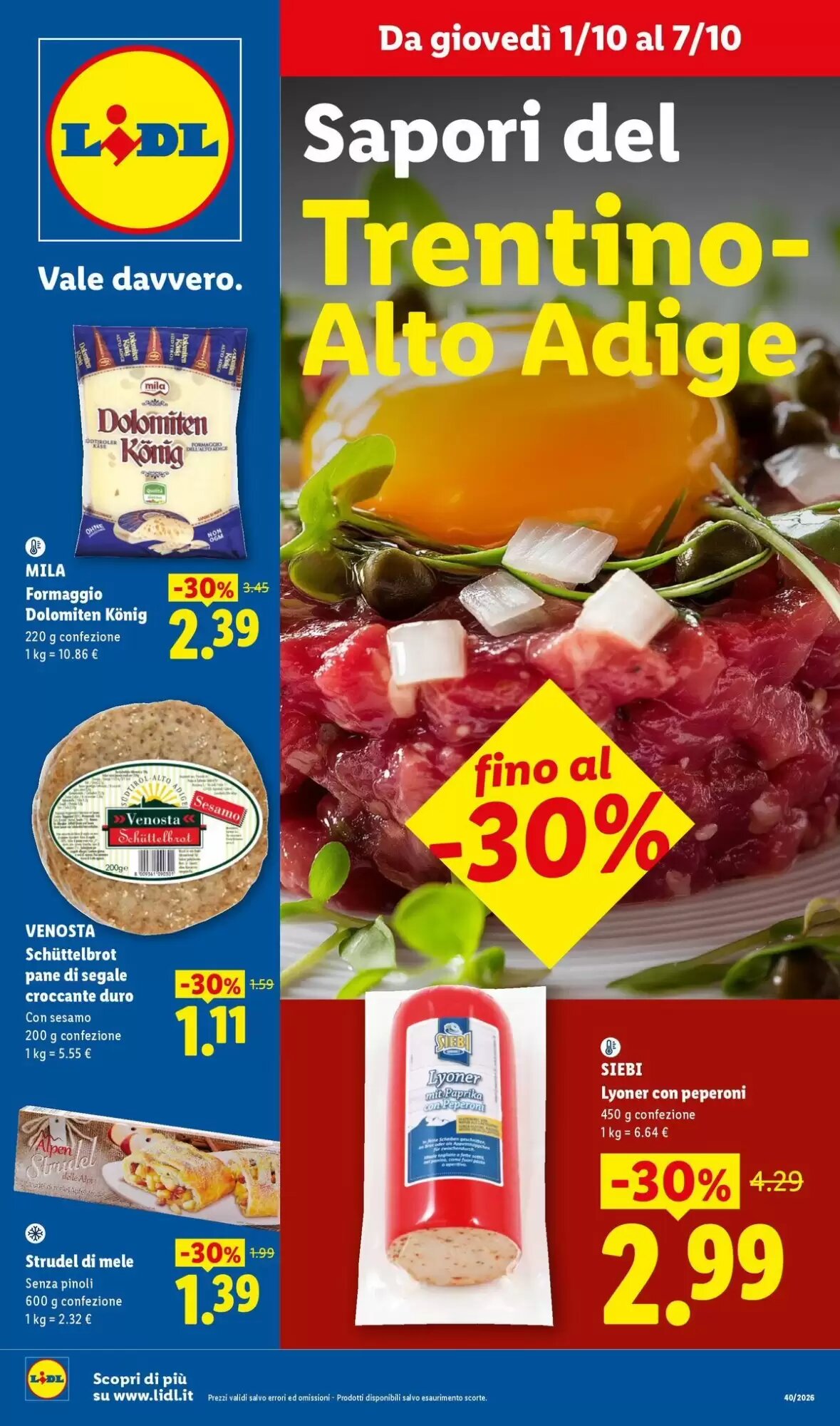 Volantino promozionale Lidl  valide dal 01/10/2026 - Pagina 1.