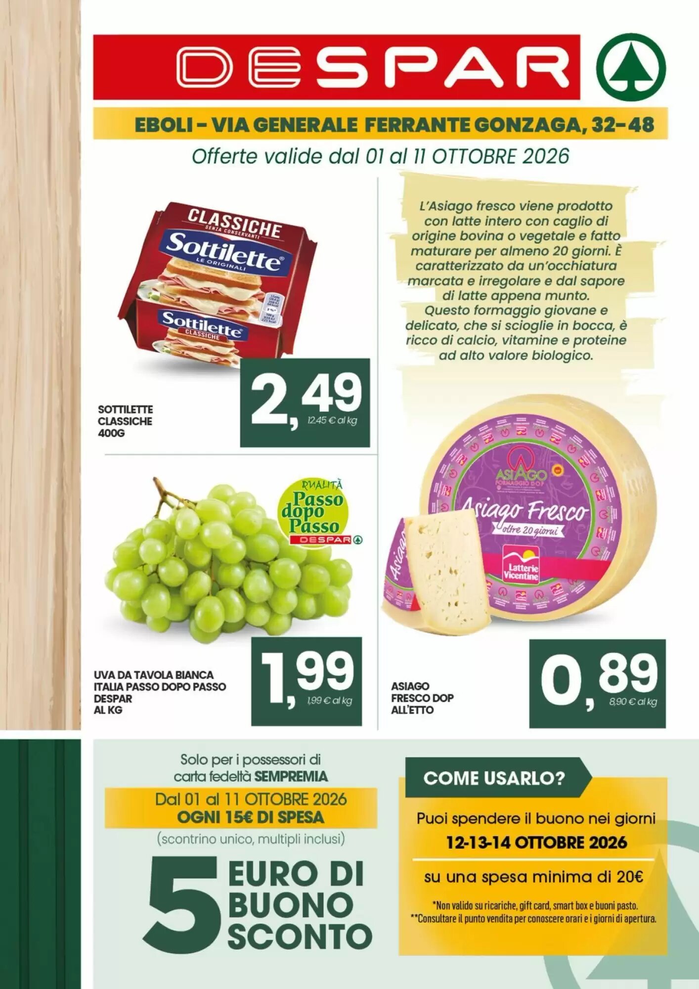 Volantino promozionale Despar  valide dal 01/10/2026 - Pagina 1.