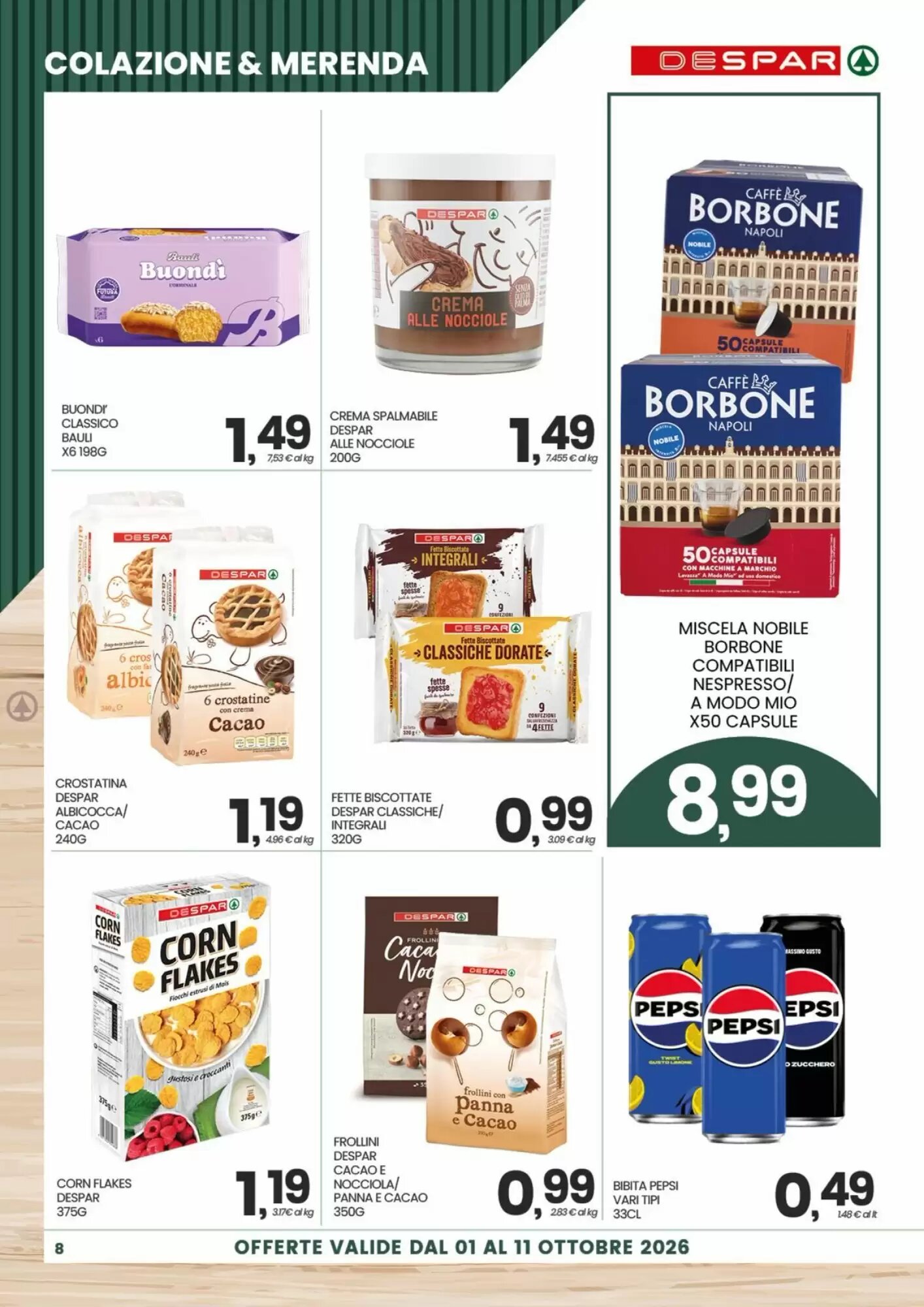 Volantino promozionale Despar  valide dal 01/10/2026 - Pagina 8.