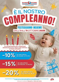 Volantino promozionale Bimbo Store  valide dal 01/10/2026