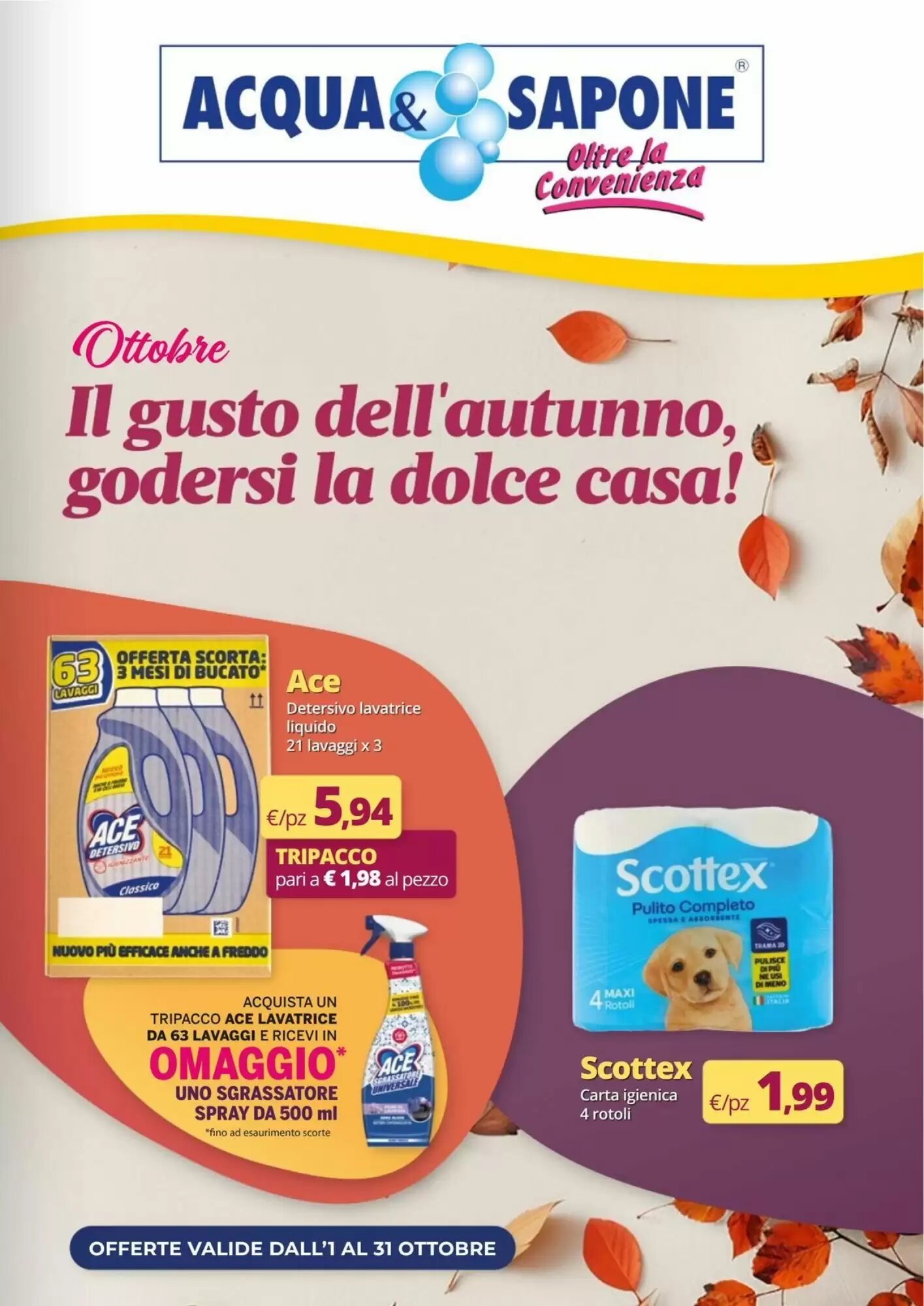 Volantino promozionale Acqua & Sapone  valide dal 01/10/2026 - Pagina 1.