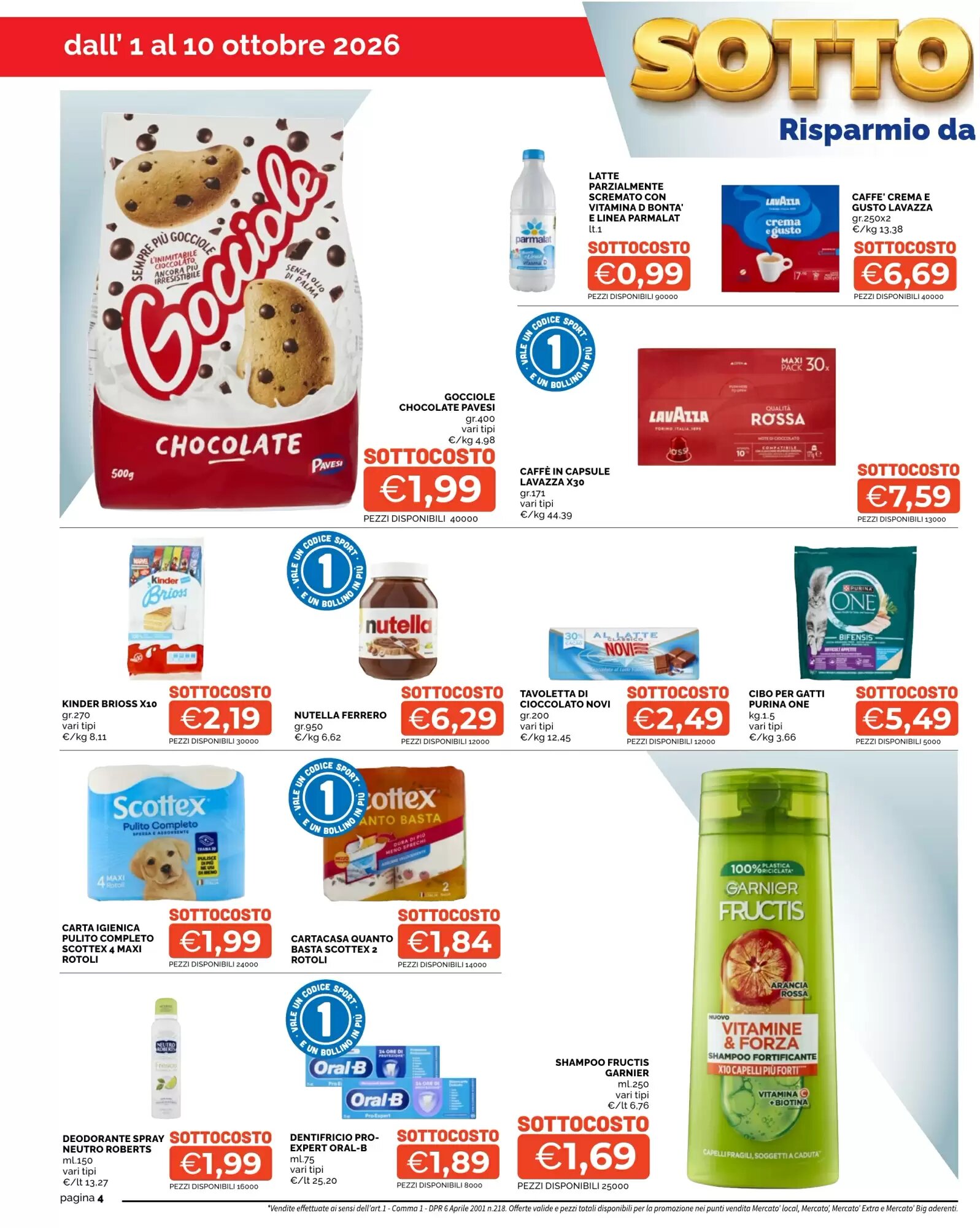 Volantino promozionale Mercatò Big  valide dal 01/10/2026 - Pagina 4.