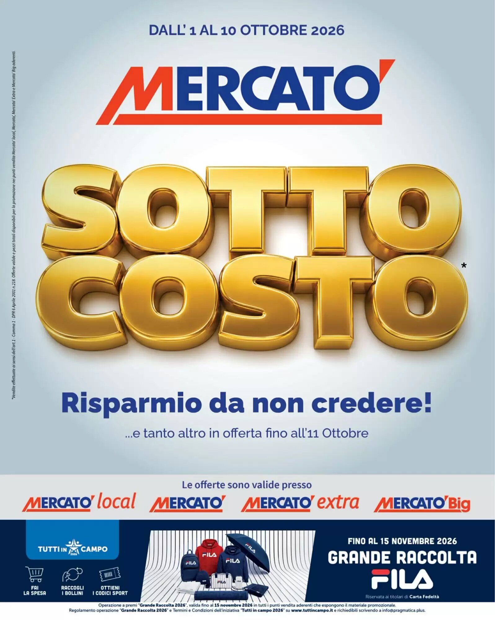 Volantino promozionale Mercatò  valide dal 01/10/2026 - Pagina 1.