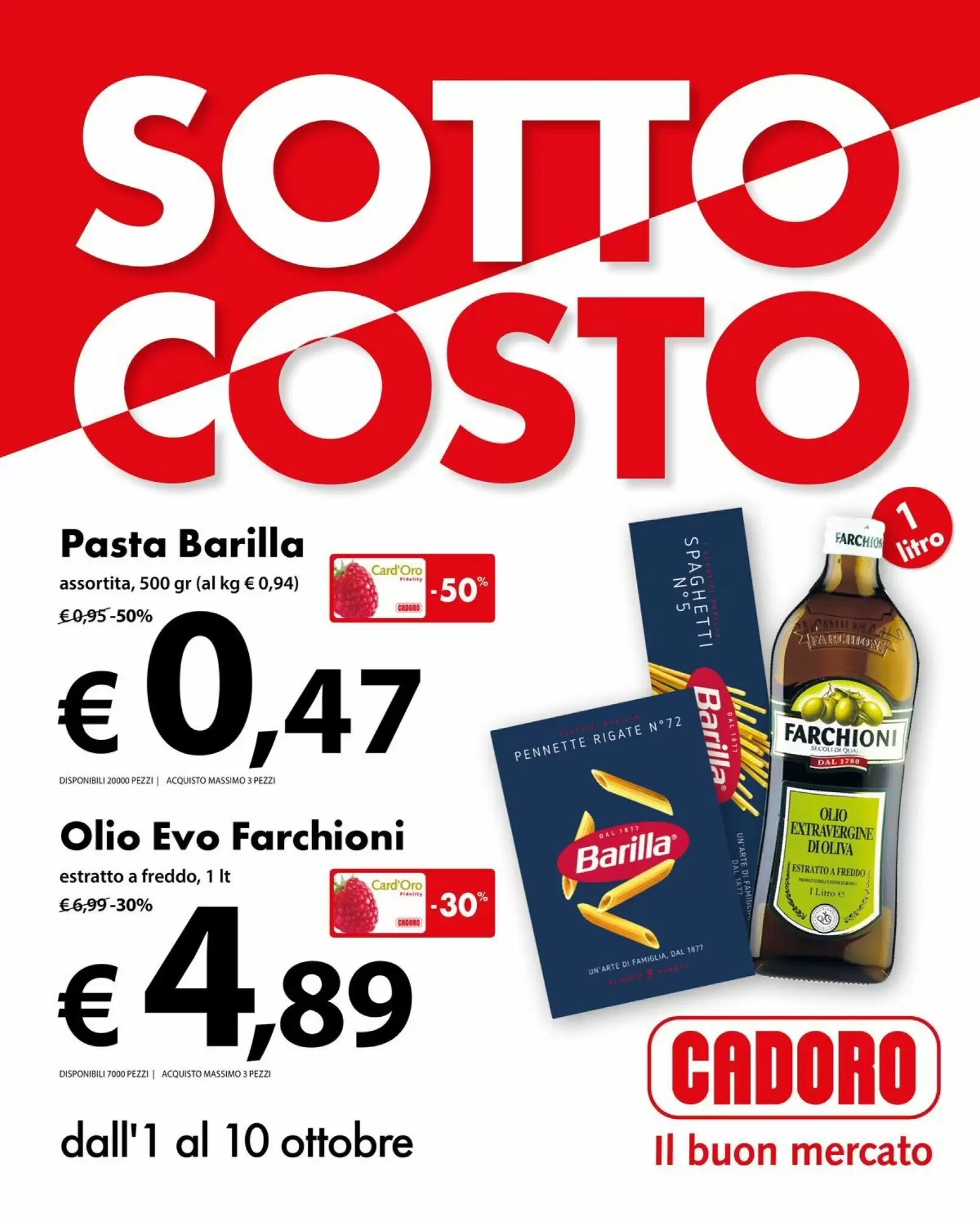 Volantino promozionale Cadoro valide dal 01/10/2026 - Pagina 1.