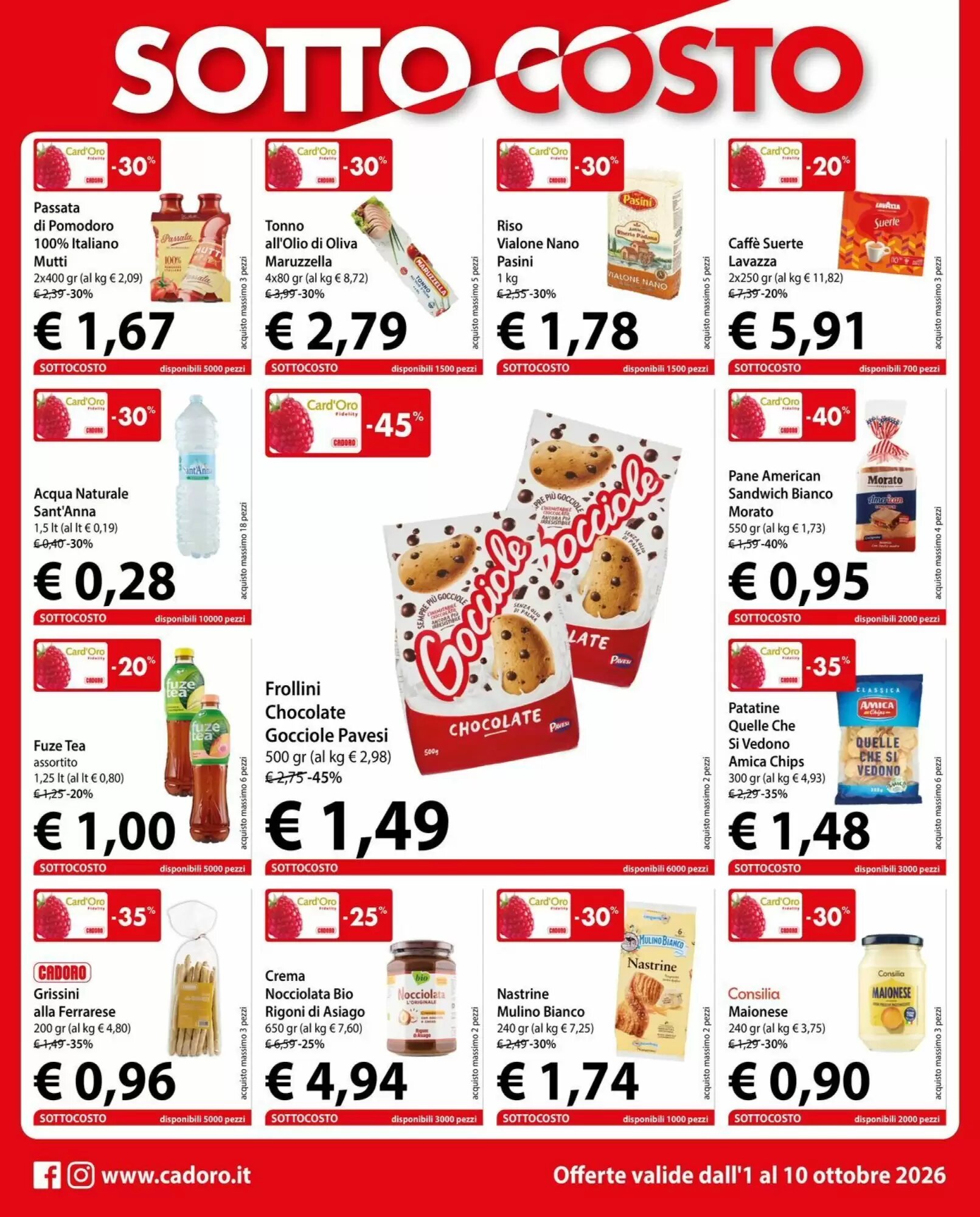 Volantino promozionale Cadoro  valide dal 01/10/2026 - Pagina 2.