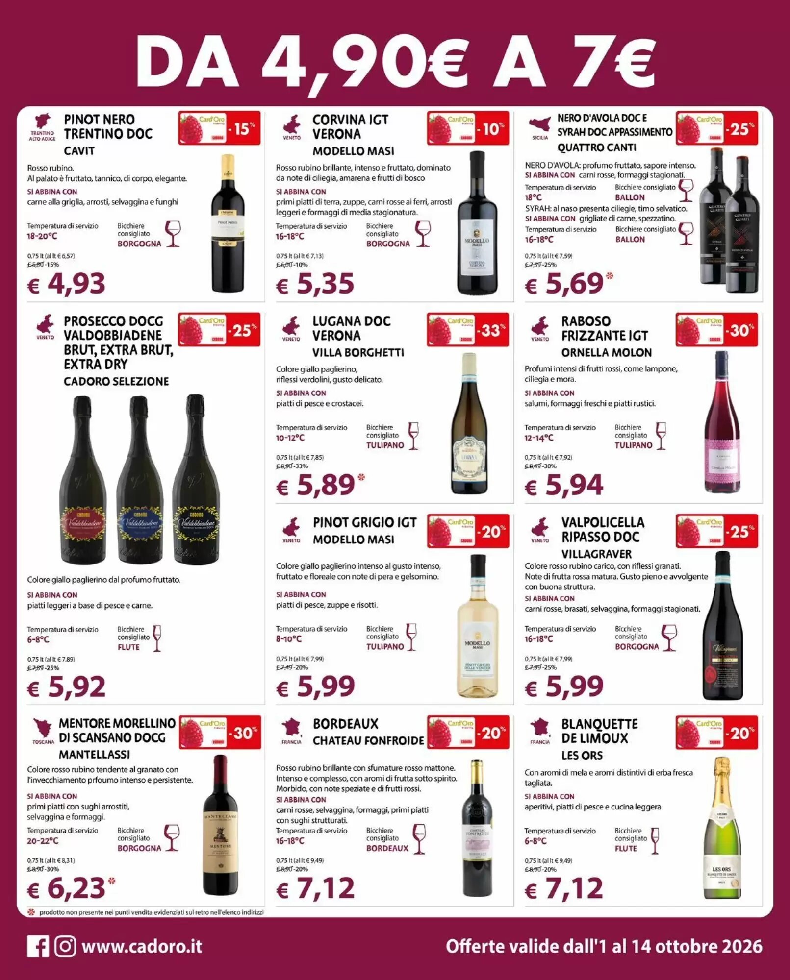 Volantino promozionale Cadoro  valide dal 01/10/2026 - Pagina 6.