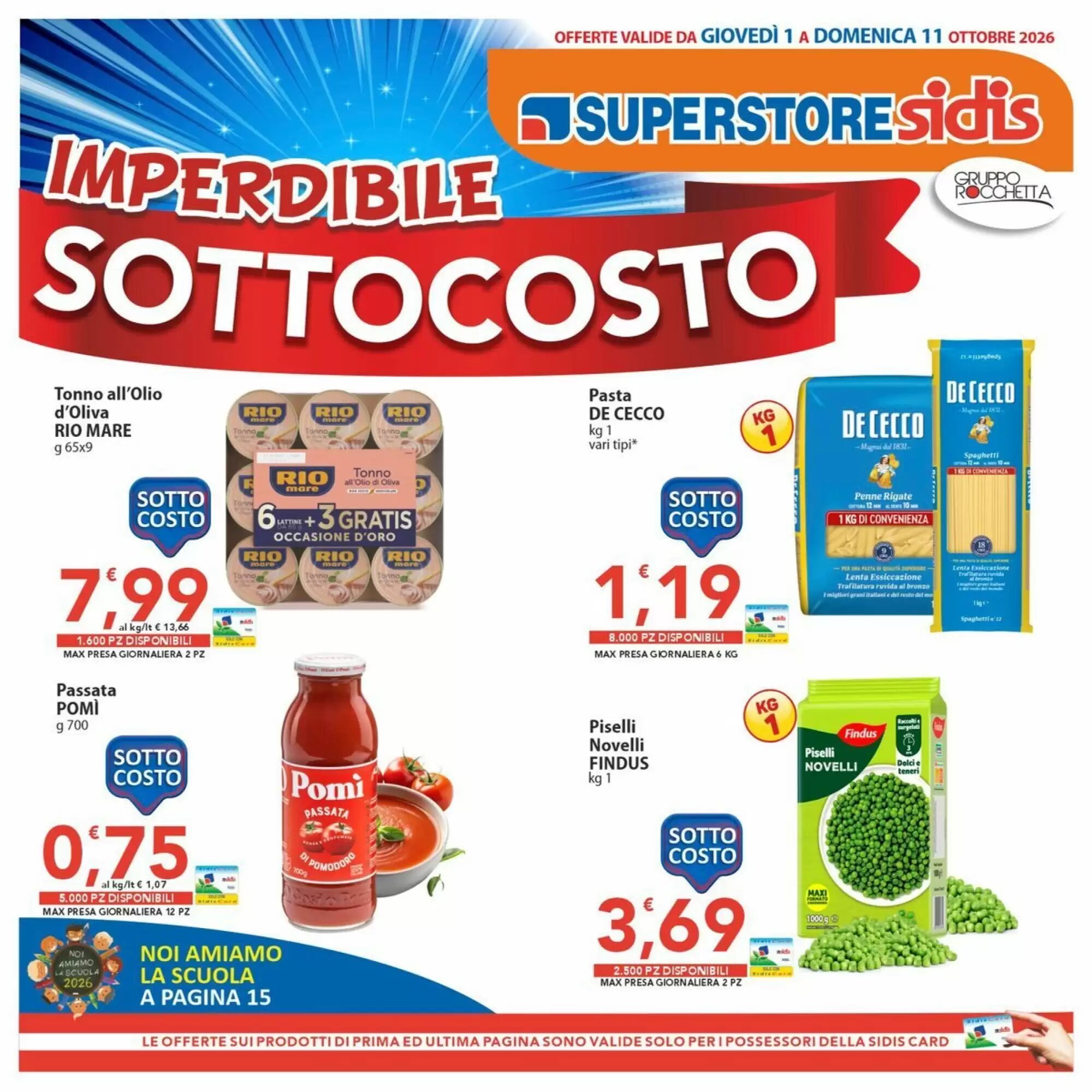 Volantino promozionale Sidis  valide dal 01/10/2026 - Pagina 1.
