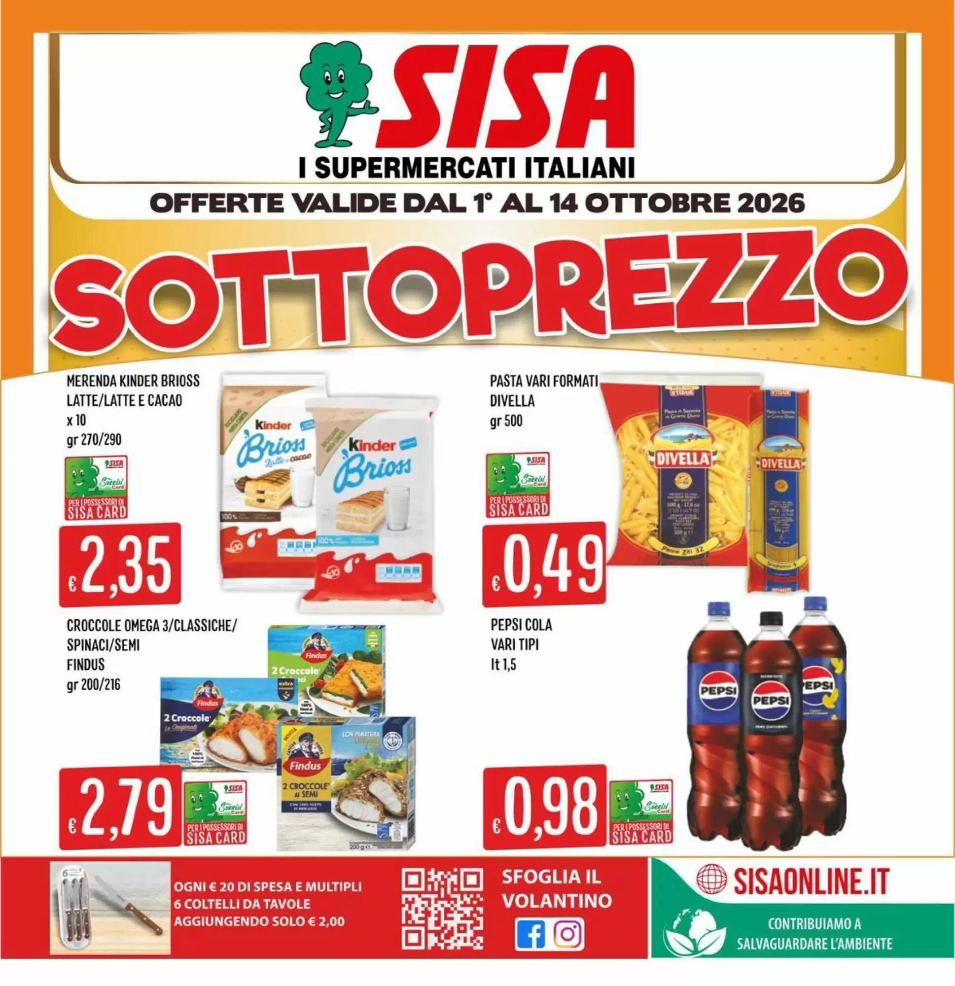 Volantino promozionale Sisa  valide dal 01/10/2026 - Pagina 1.