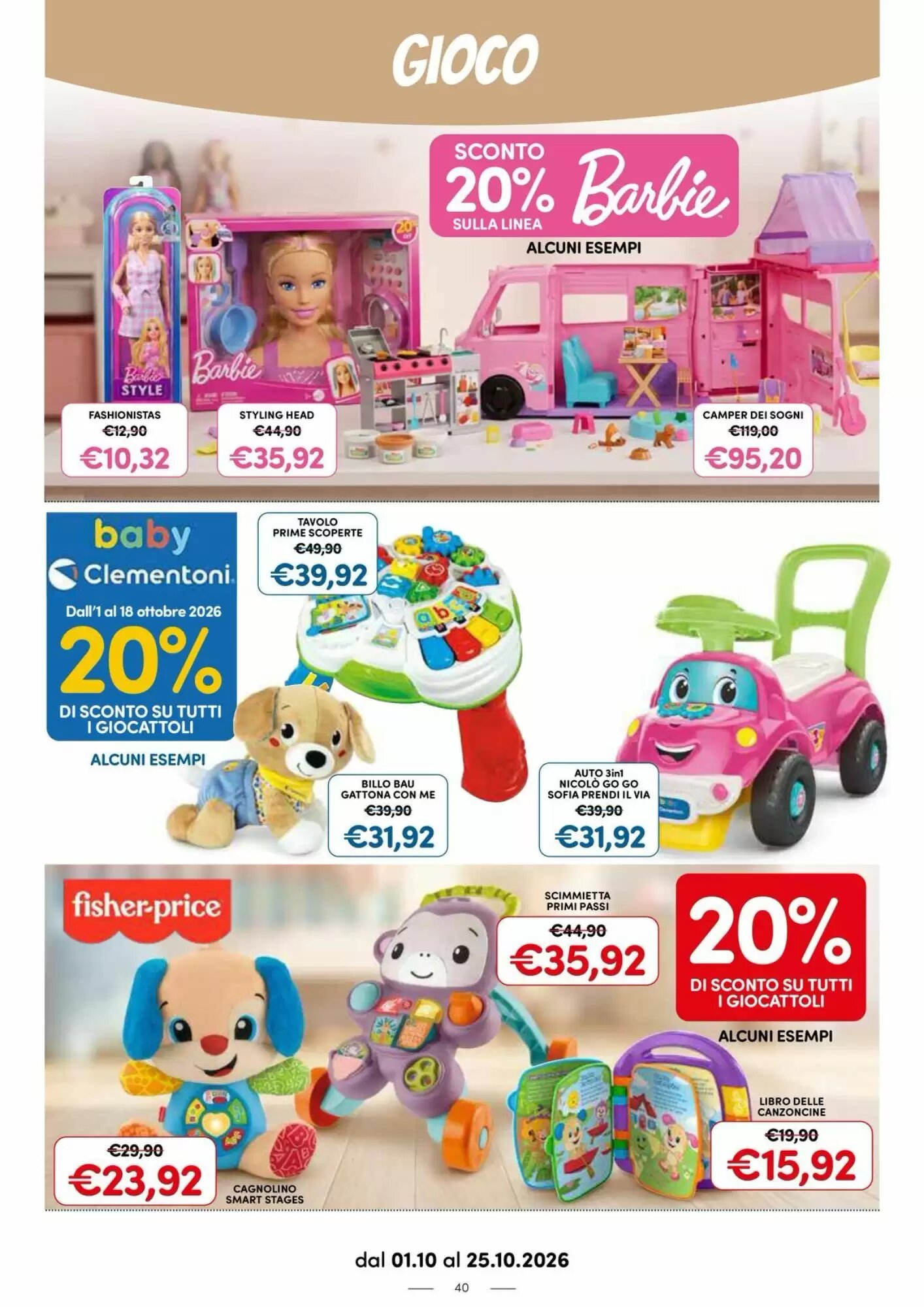 Volantino promozionale B di Bimbi  valide dal 01/10/2026 - Pagina 40.