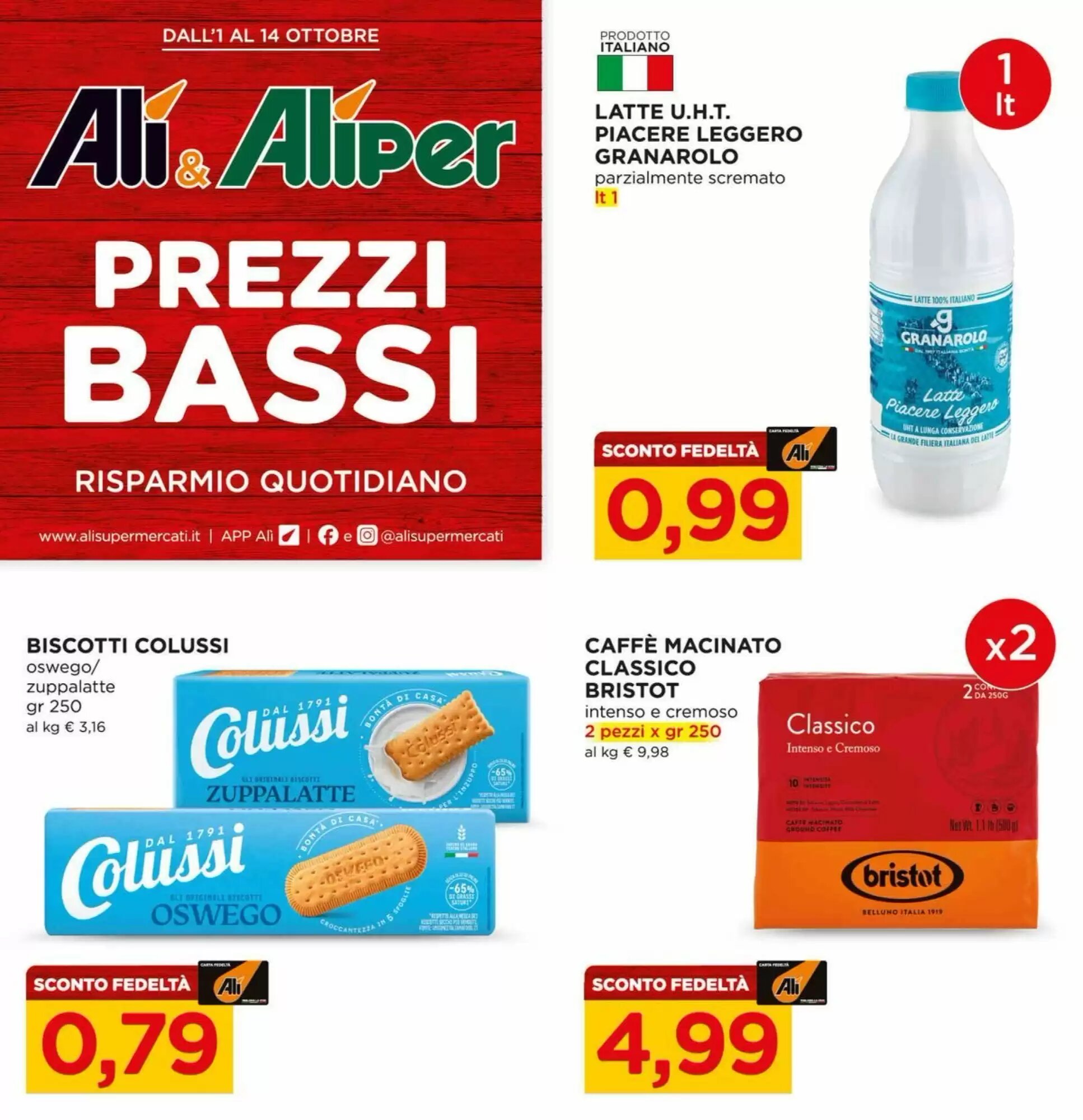 Volantino promozionale Alì  valide dal 01/10/2026 - Pagina 1.