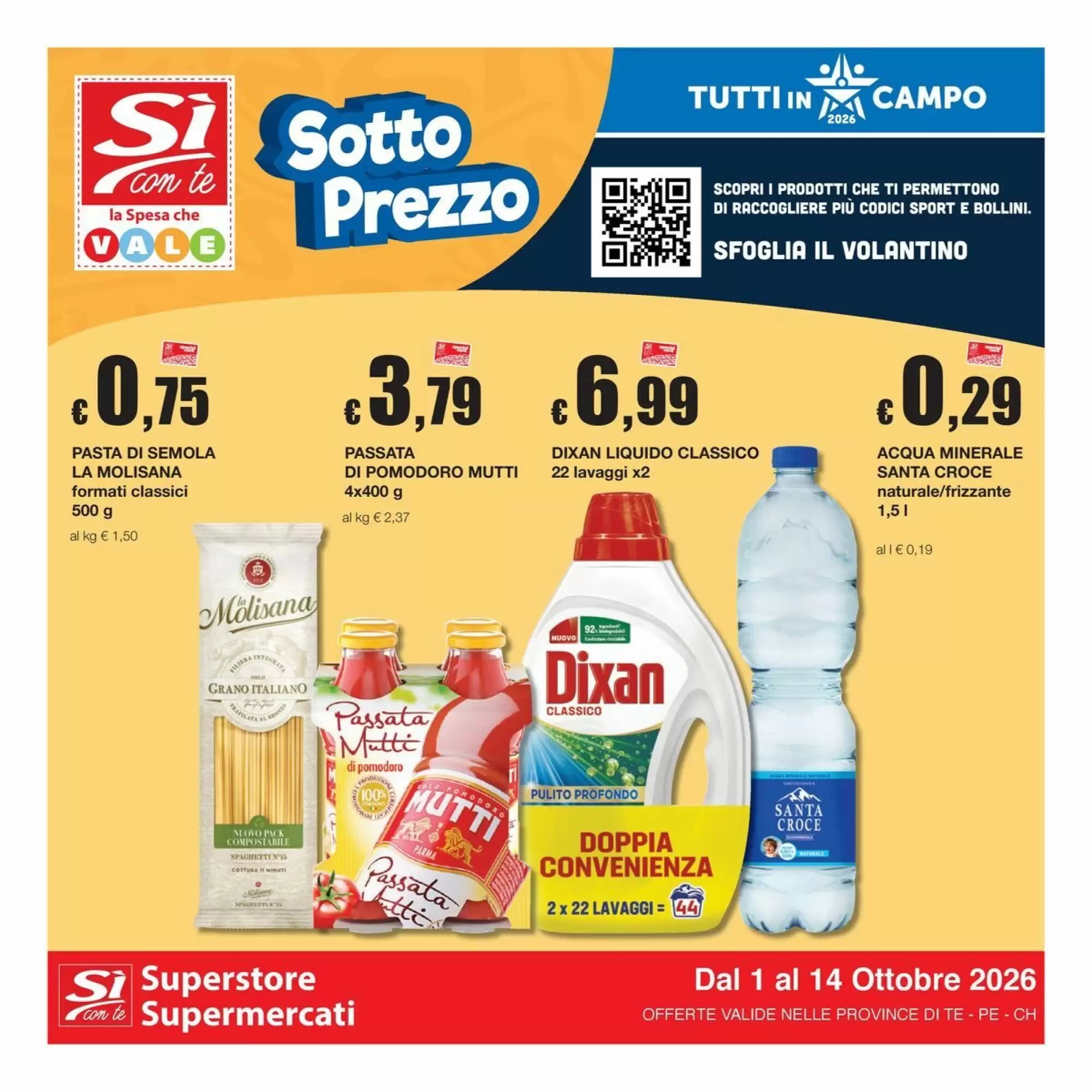 Volantino promozionale Sì con te valide dal 01/10/2026 - Pagina 1.