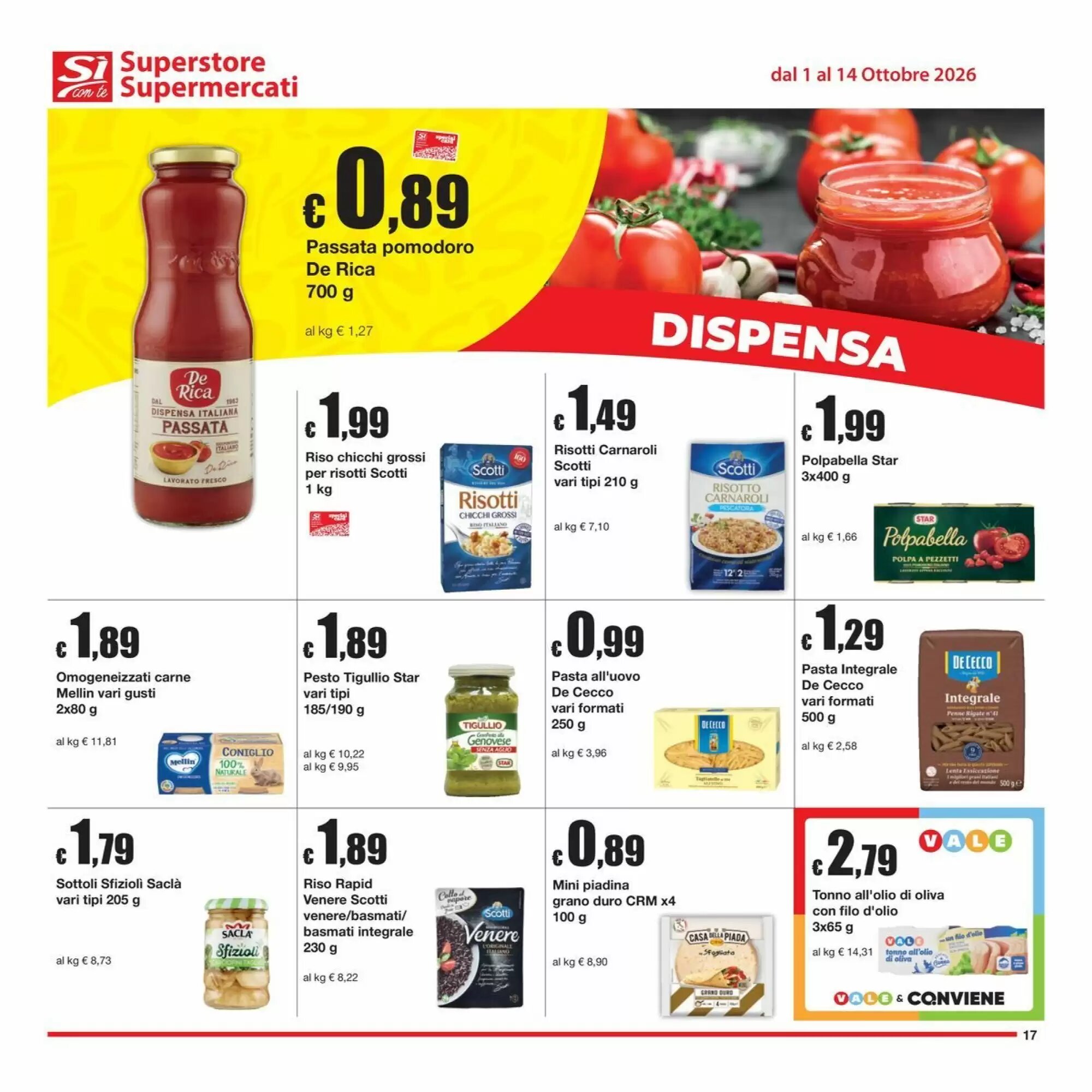 Volantino promozionale Sì con te  valide dal 01/10/2026 - Pagina 17.
