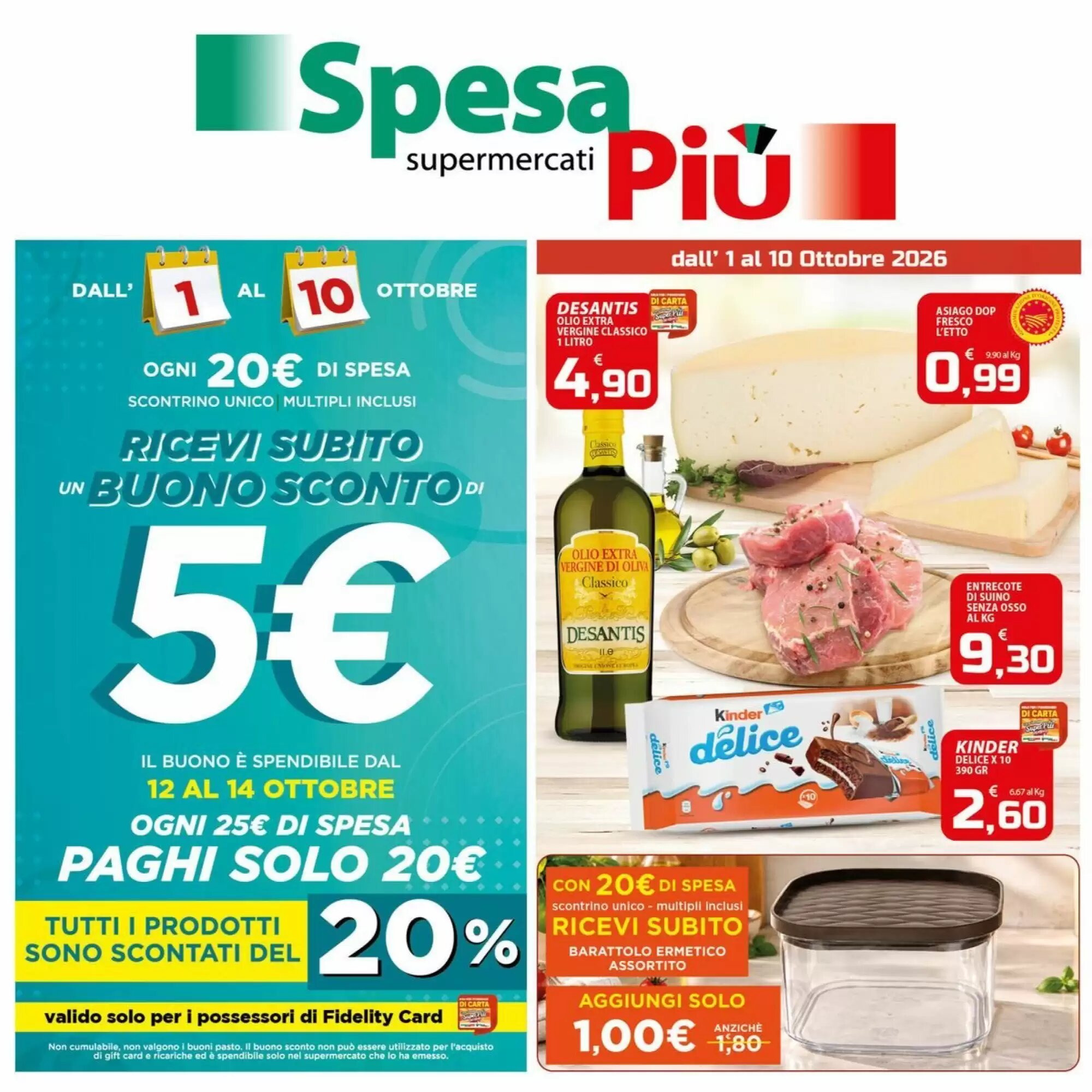 Volantino promozionale SpesaPiù Supermercati  valide dal 01/10/2026 - Pagina 1.