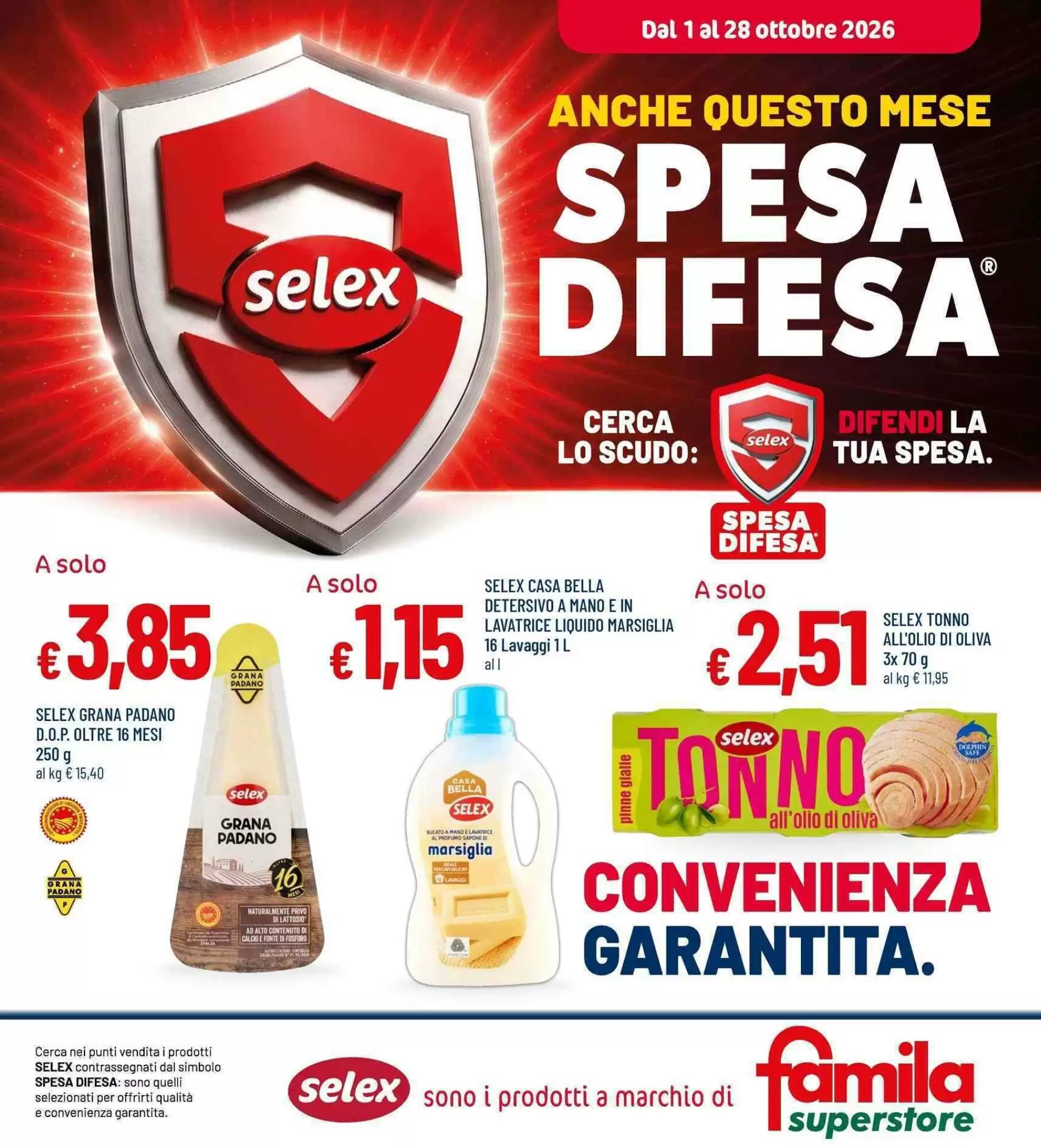 Volantino promozionale Famila Superstore valide dal 01/10/2026 - Pagina 1.