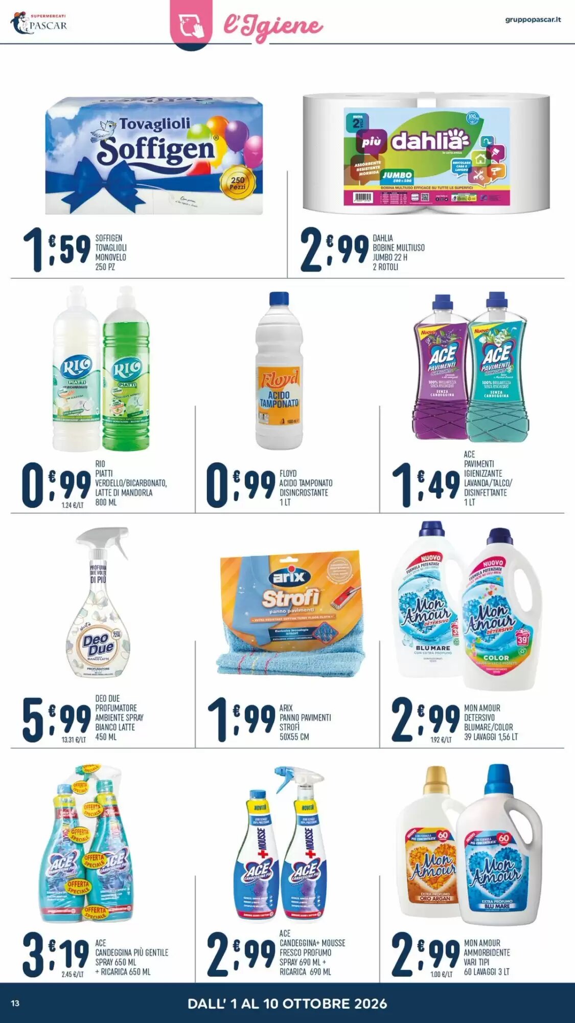 Volantino promozionale Gruppo Pascar  valide dal 01/10/2026 - Pagina 13.