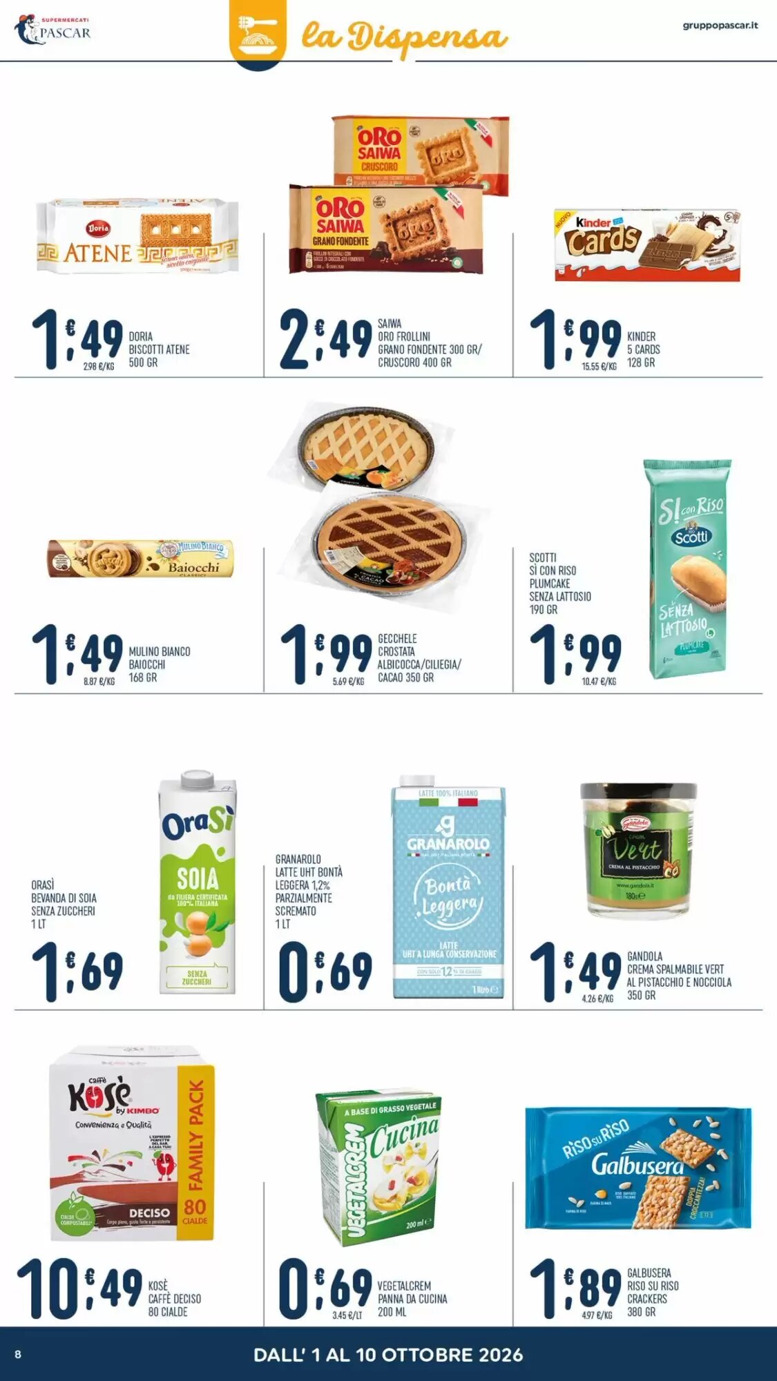 Volantino promozionale Gruppo Pascar  valide dal 01/10/2026 - Pagina 8.