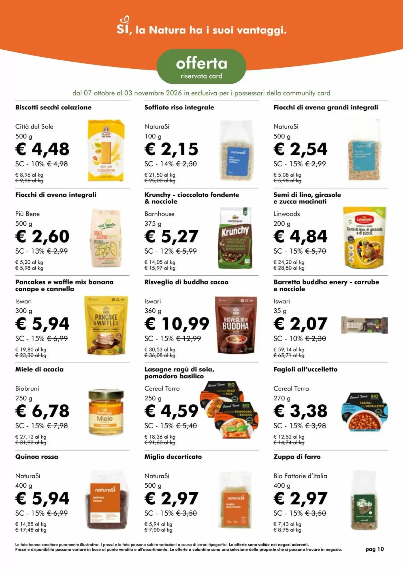 Volantino promozionale NaturaSì  valide dal 01/10/2026 - Pagina 10.