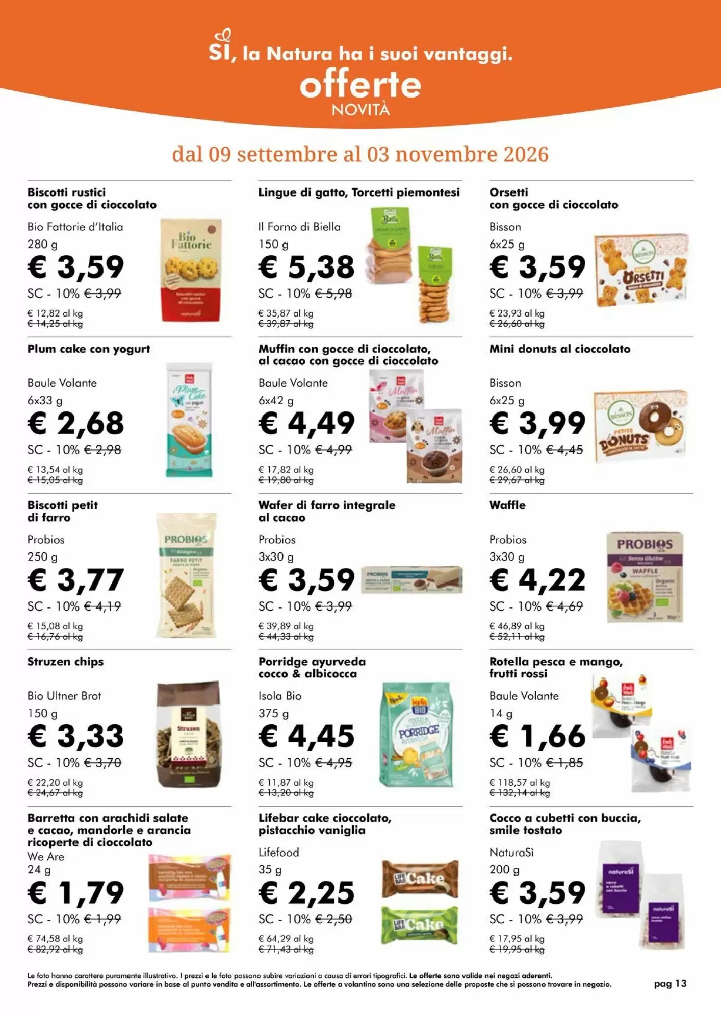 Volantino promozionale NaturaSì  valide dal 01/10/2026 - Pagina 13.
