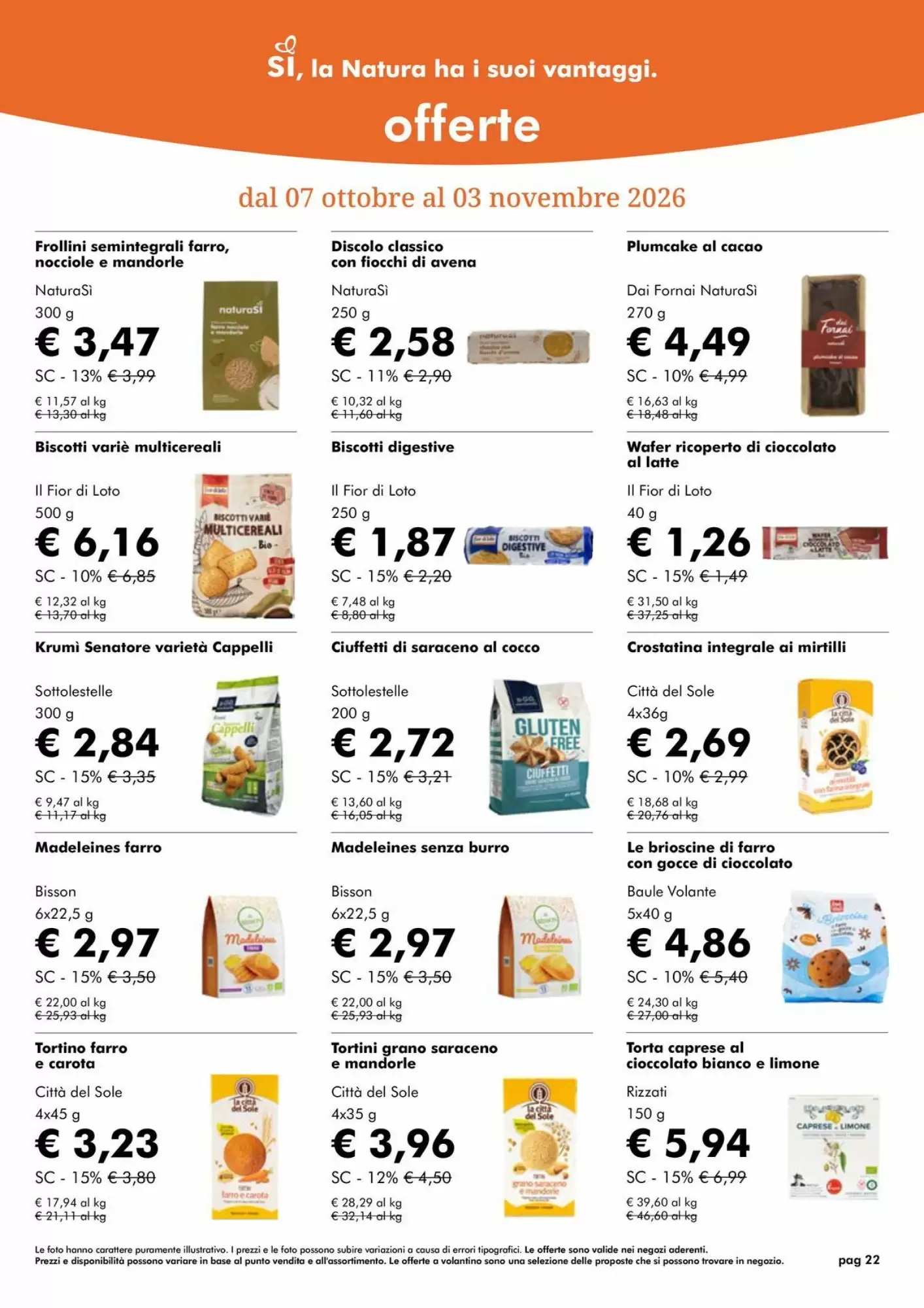 Volantino promozionale NaturaSì  valide dal 01/10/2026 - Pagina 22.