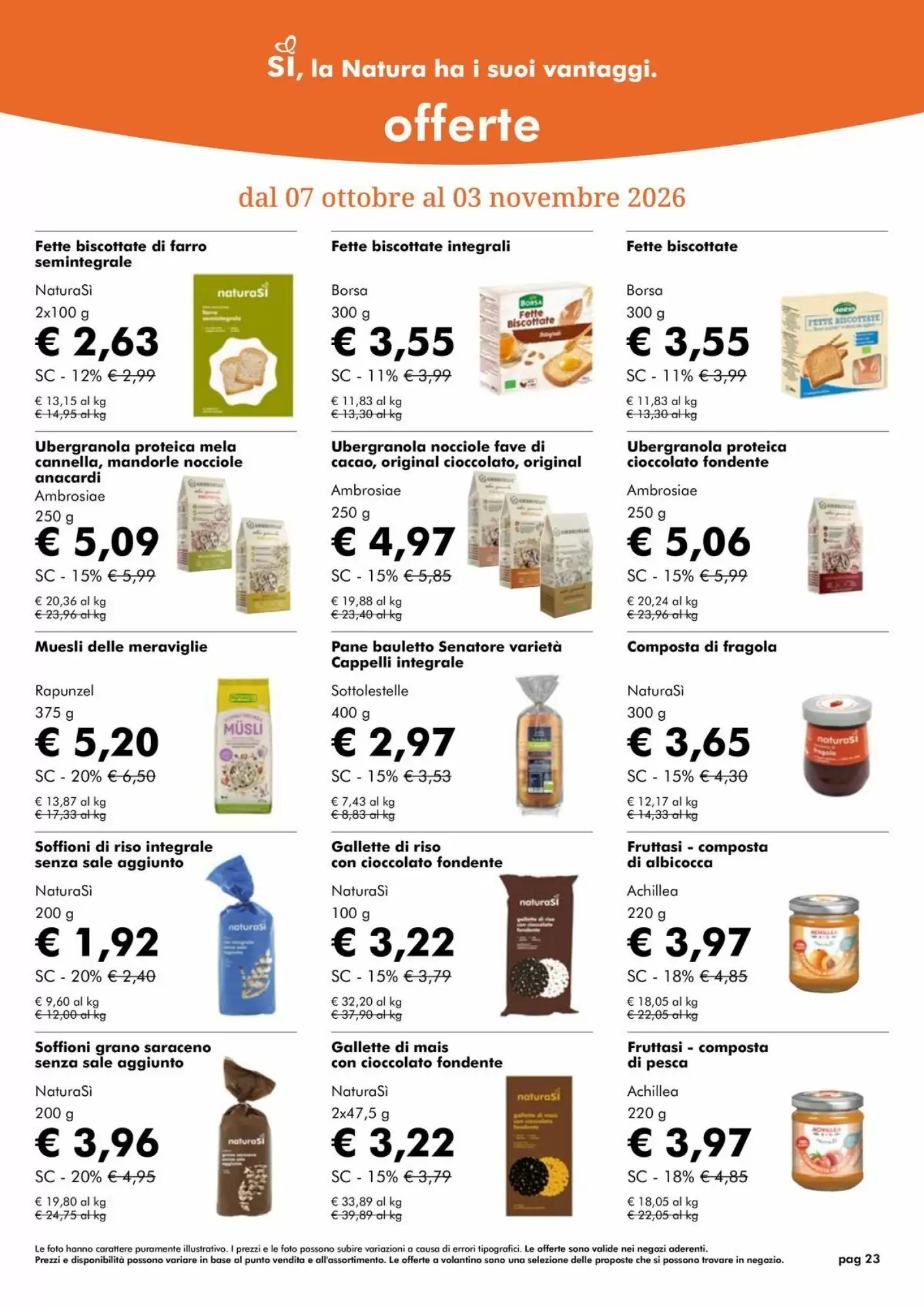 Volantino promozionale NaturaSì  valide dal 01/10/2026 - Pagina 23.