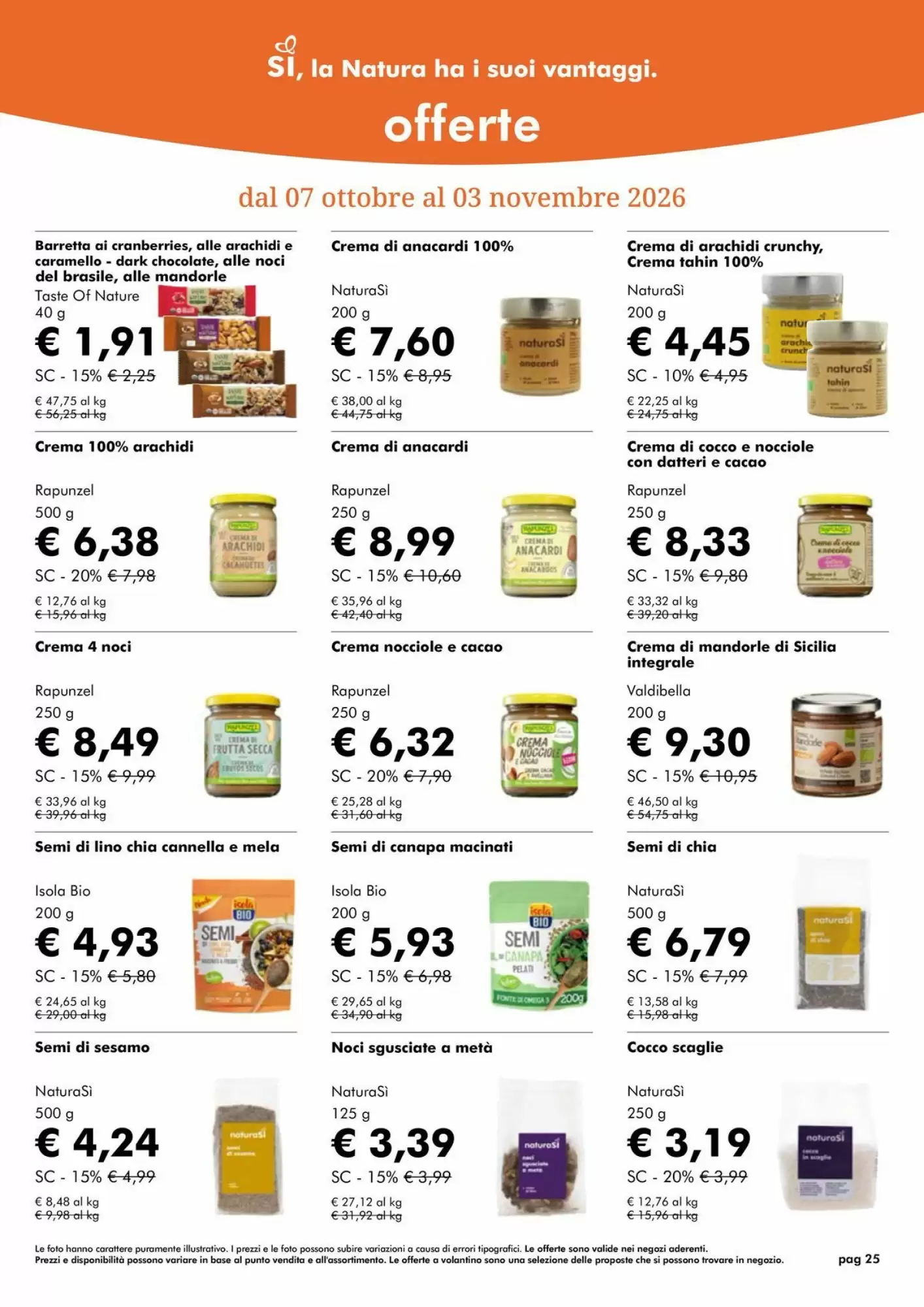 Volantino promozionale NaturaSì  valide dal 01/10/2026 - Pagina 25.