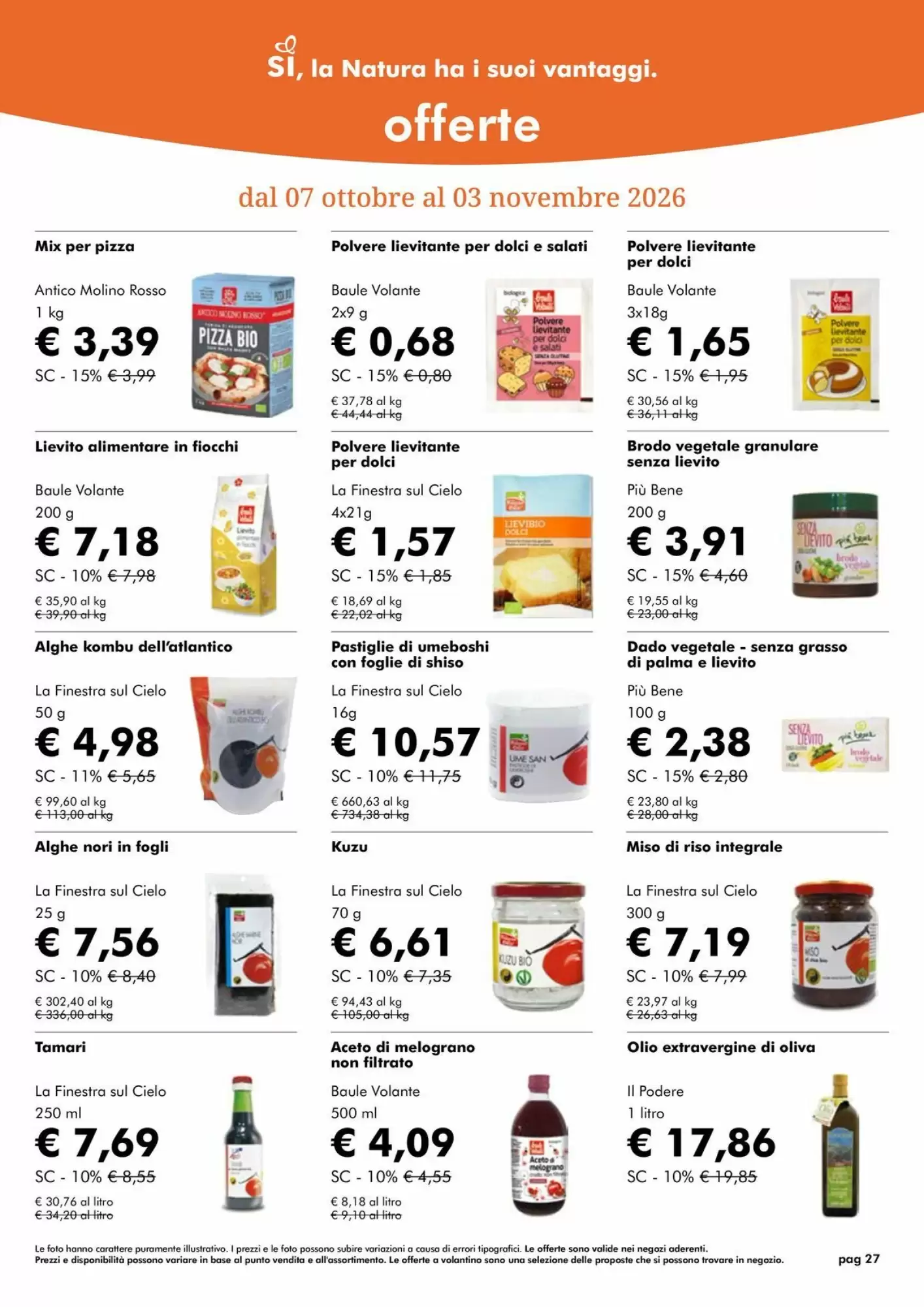 Volantino promozionale NaturaSì  valide dal 01/10/2026 - Pagina 27.