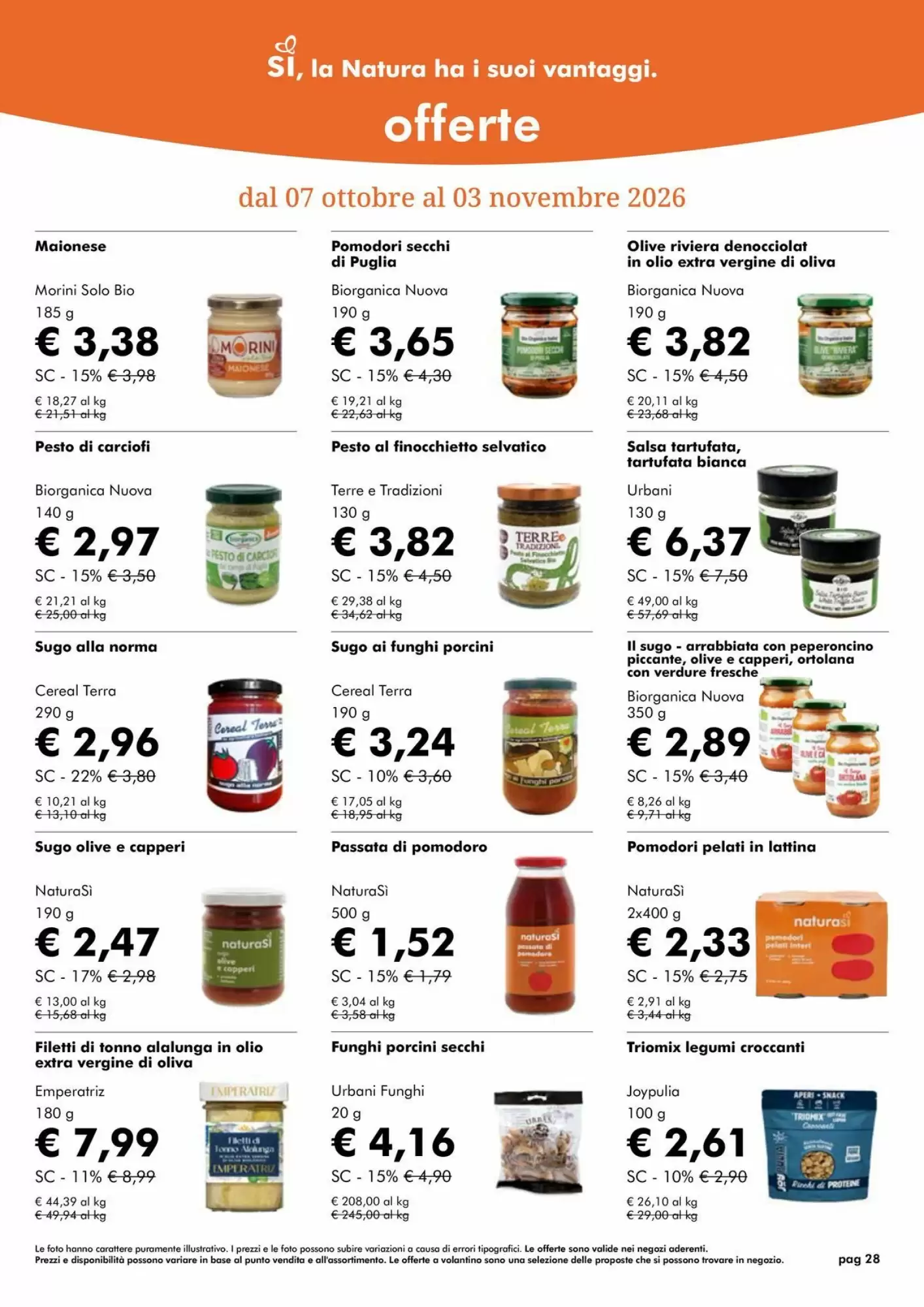 Volantino promozionale NaturaSì  valide dal 01/10/2026 - Pagina 28.
