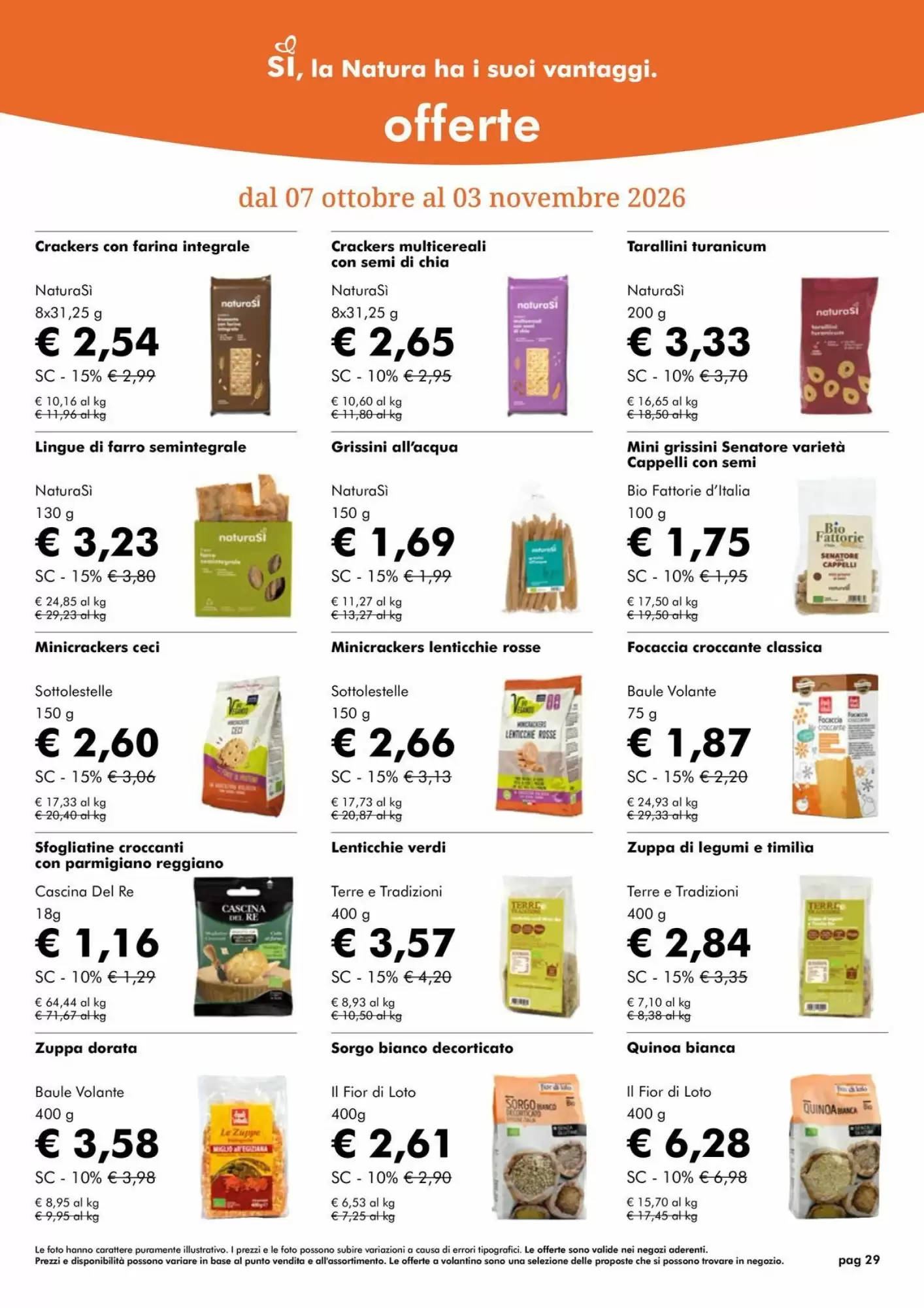 Volantino promozionale NaturaSì  valide dal 01/10/2026 - Pagina 29.
