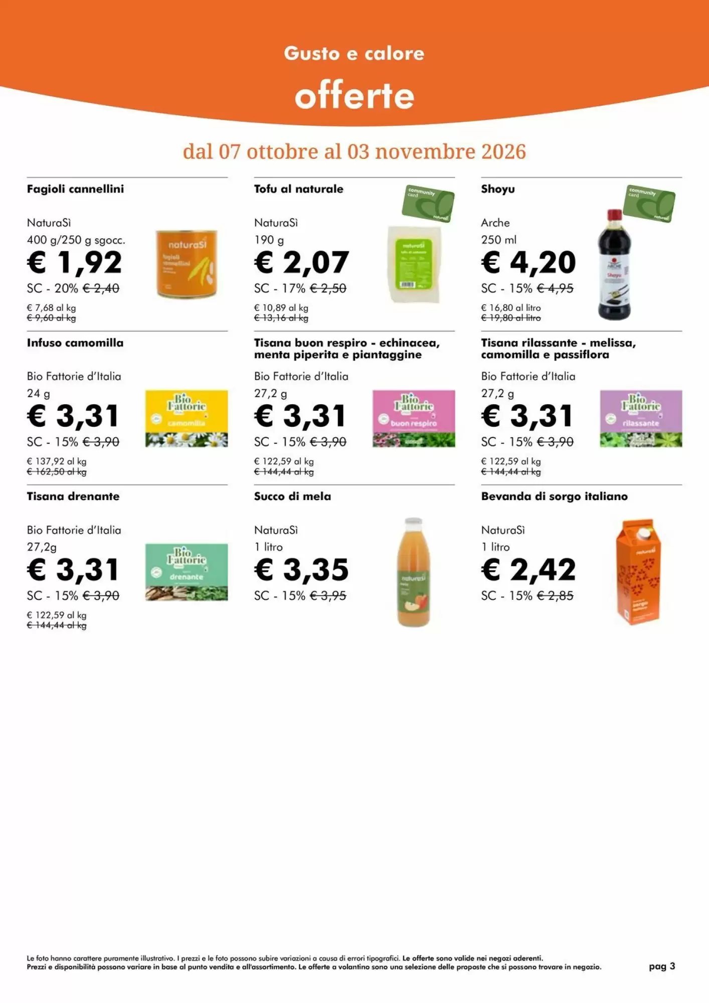 Volantino promozionale NaturaSì  valide dal 01/10/2026 - Pagina 3.