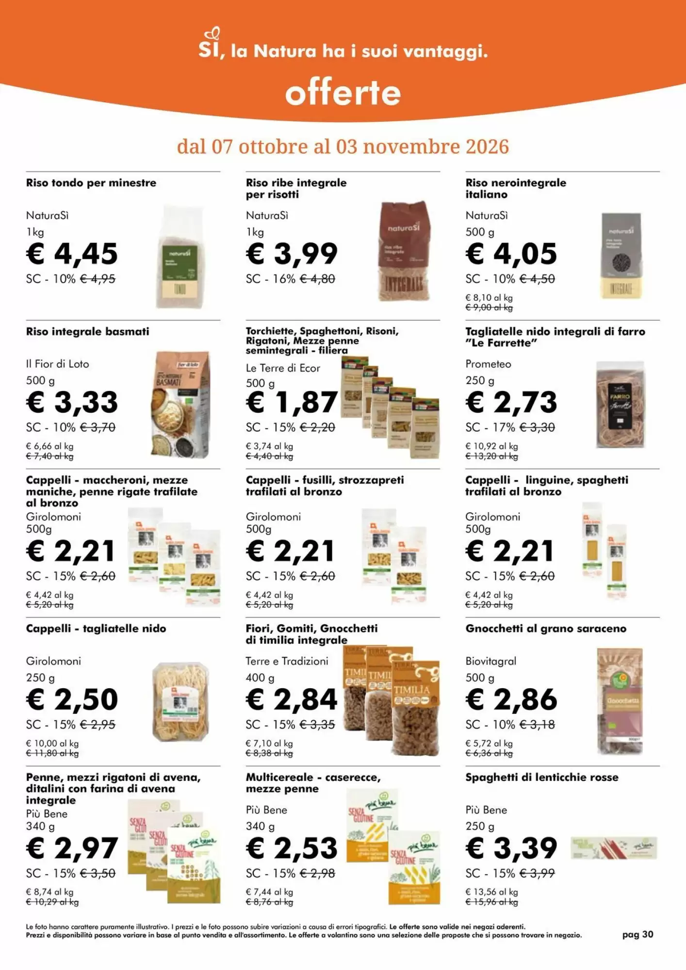 Volantino promozionale NaturaSì  valide dal 01/10/2026 - Pagina 30.