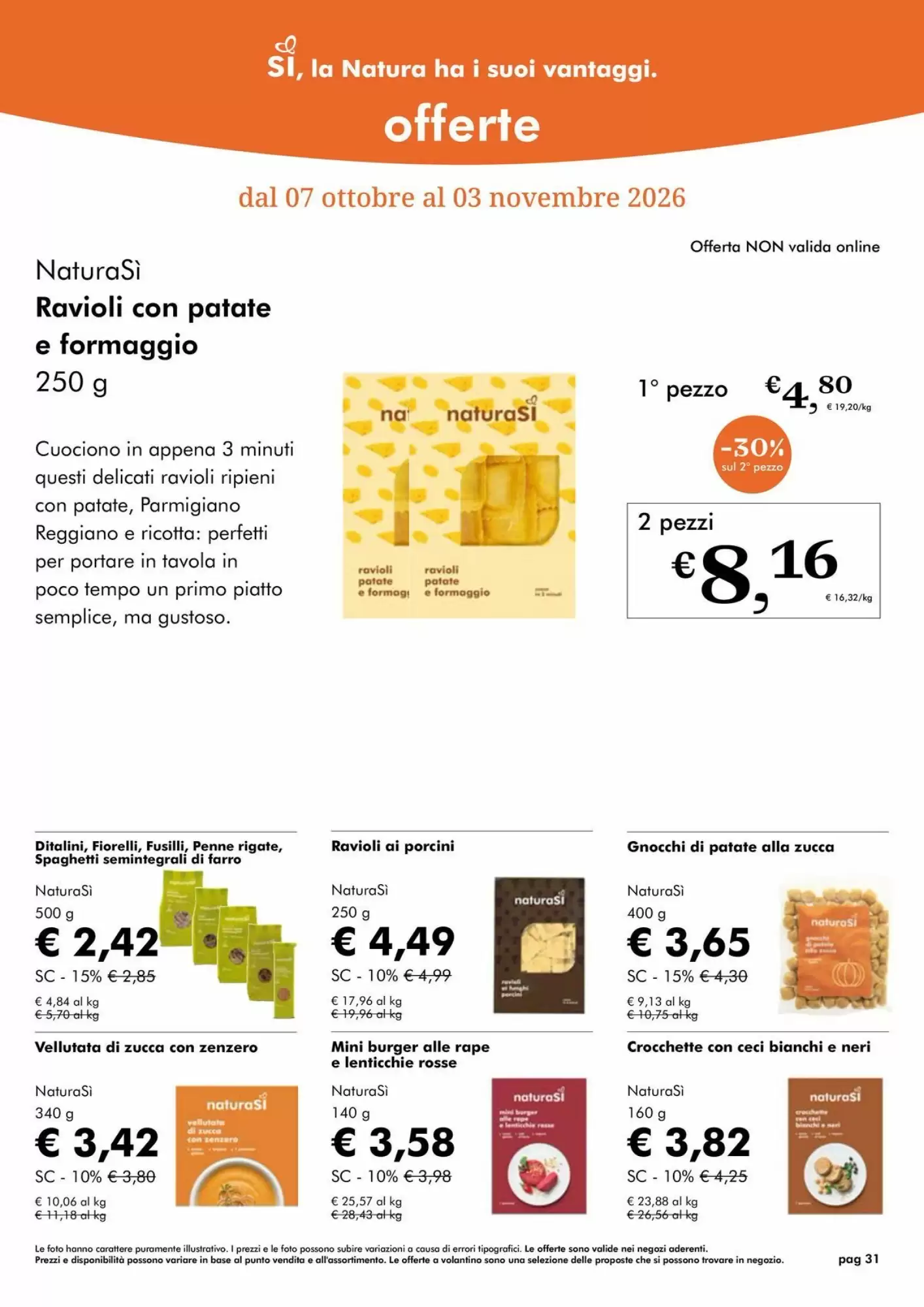 Volantino promozionale NaturaSì  valide dal 01/10/2026 - Pagina 31.