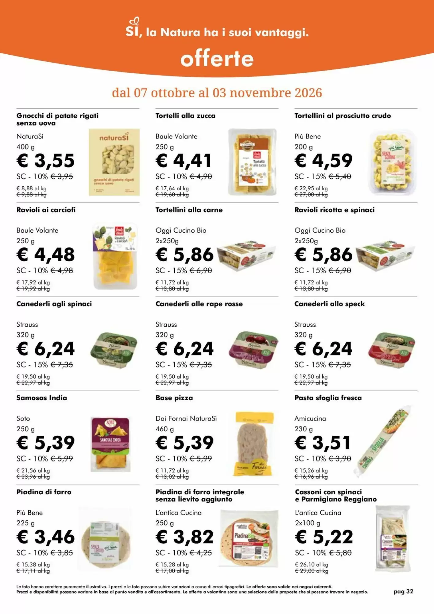 Volantino promozionale NaturaSì  valide dal 01/10/2026 - Pagina 32.