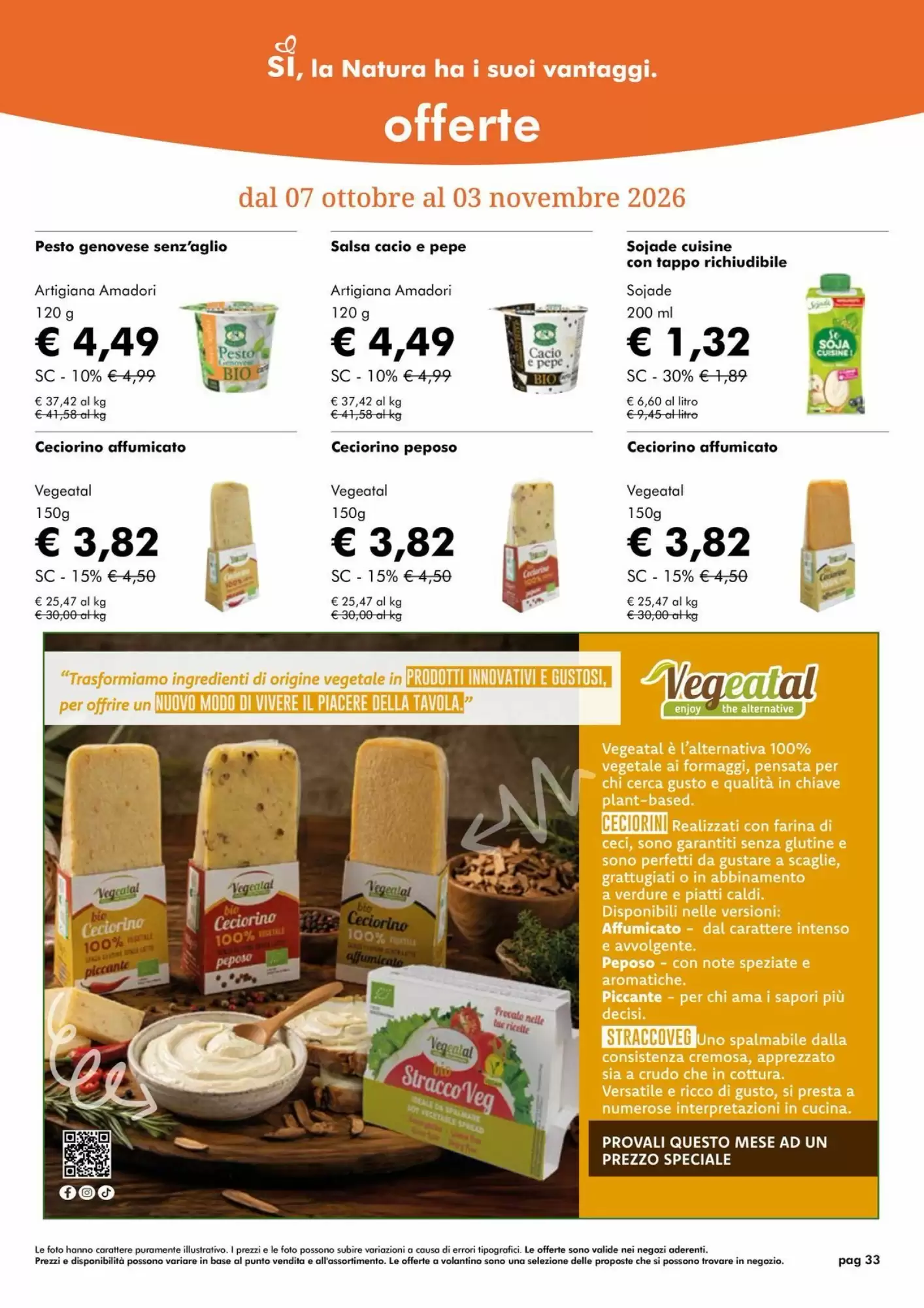 Volantino promozionale NaturaSì  valide dal 01/10/2026 - Pagina 33.
