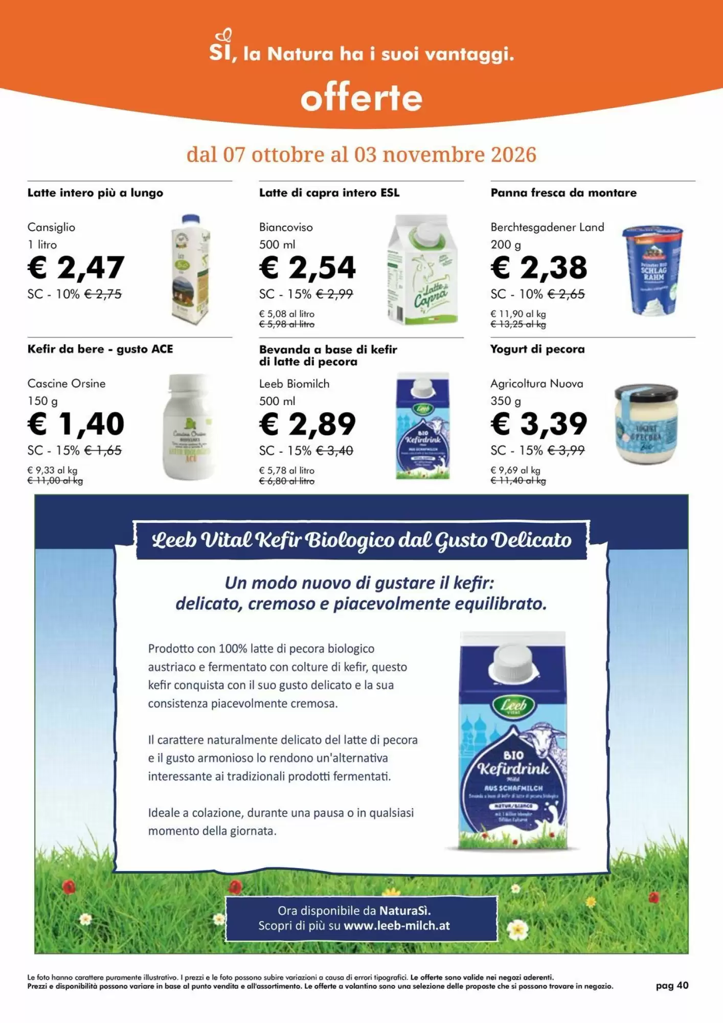 Volantino promozionale NaturaSì  valide dal 01/10/2026 - Pagina 40.