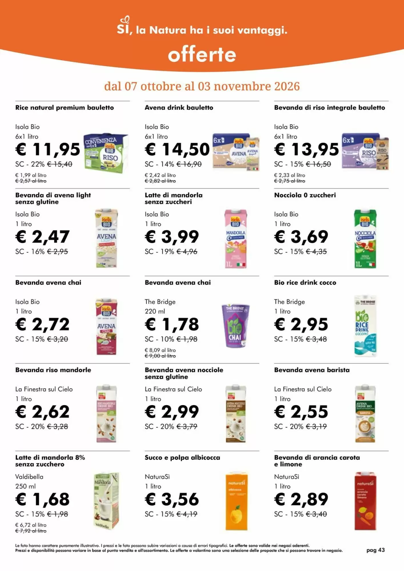 Volantino promozionale NaturaSì  valide dal 01/10/2026 - Pagina 43.