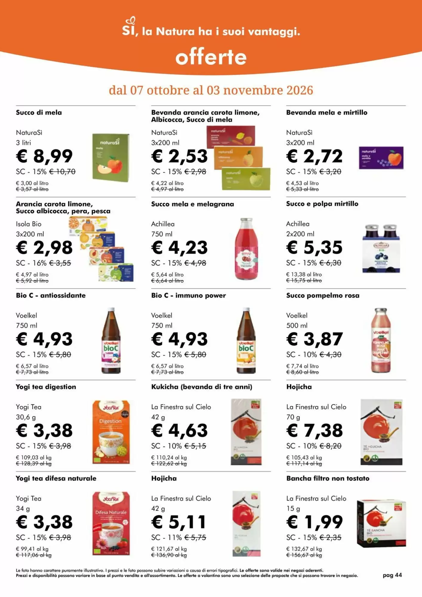 Volantino promozionale NaturaSì  valide dal 01/10/2026 - Pagina 44.