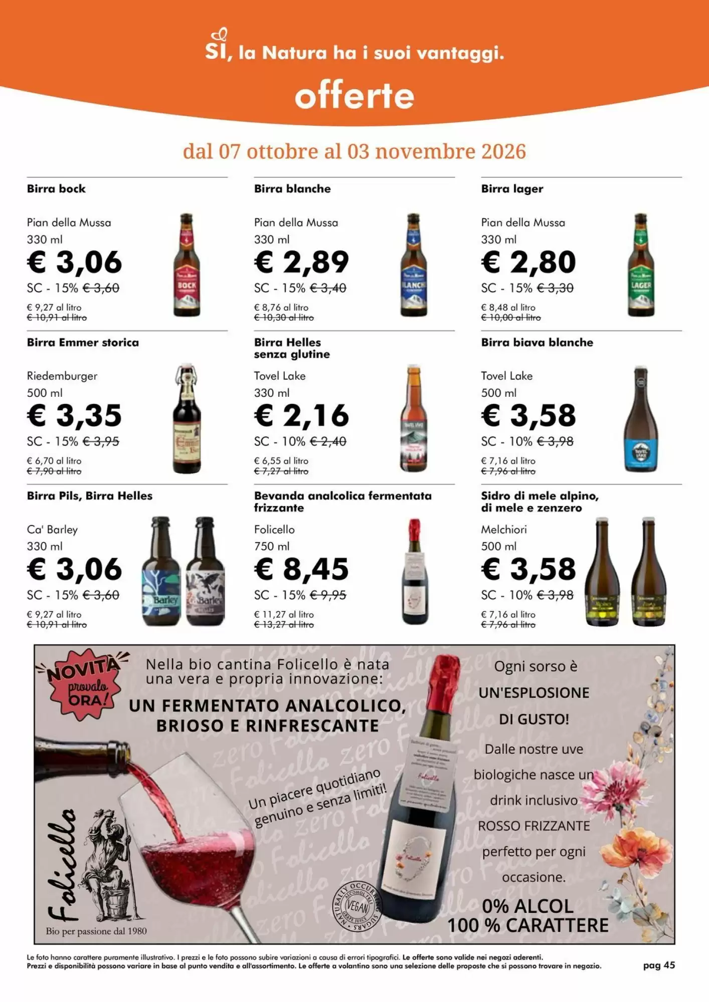Volantino promozionale NaturaSì  valide dal 01/10/2026 - Pagina 45.