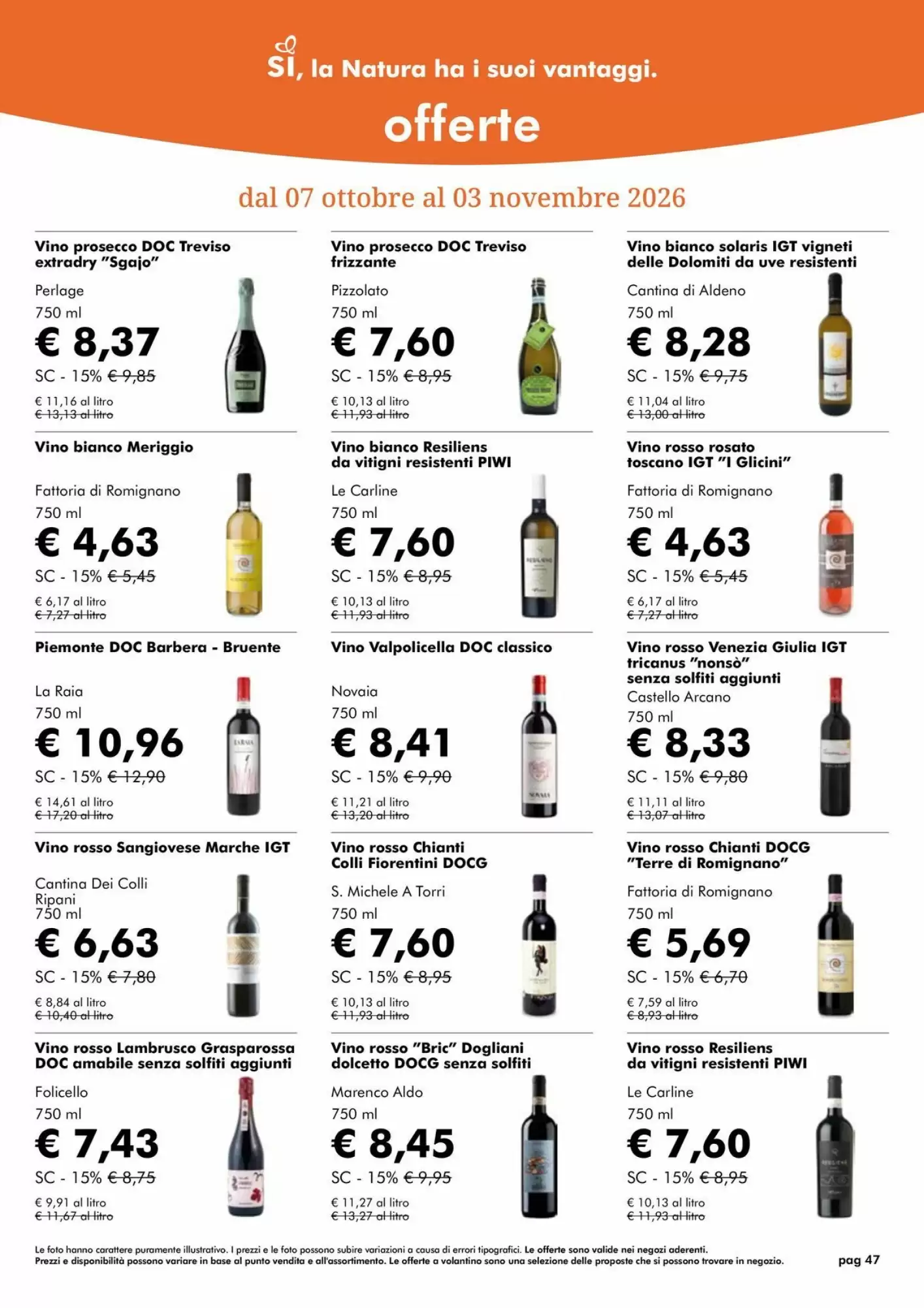 Volantino promozionale NaturaSì  valide dal 01/10/2026 - Pagina 47.