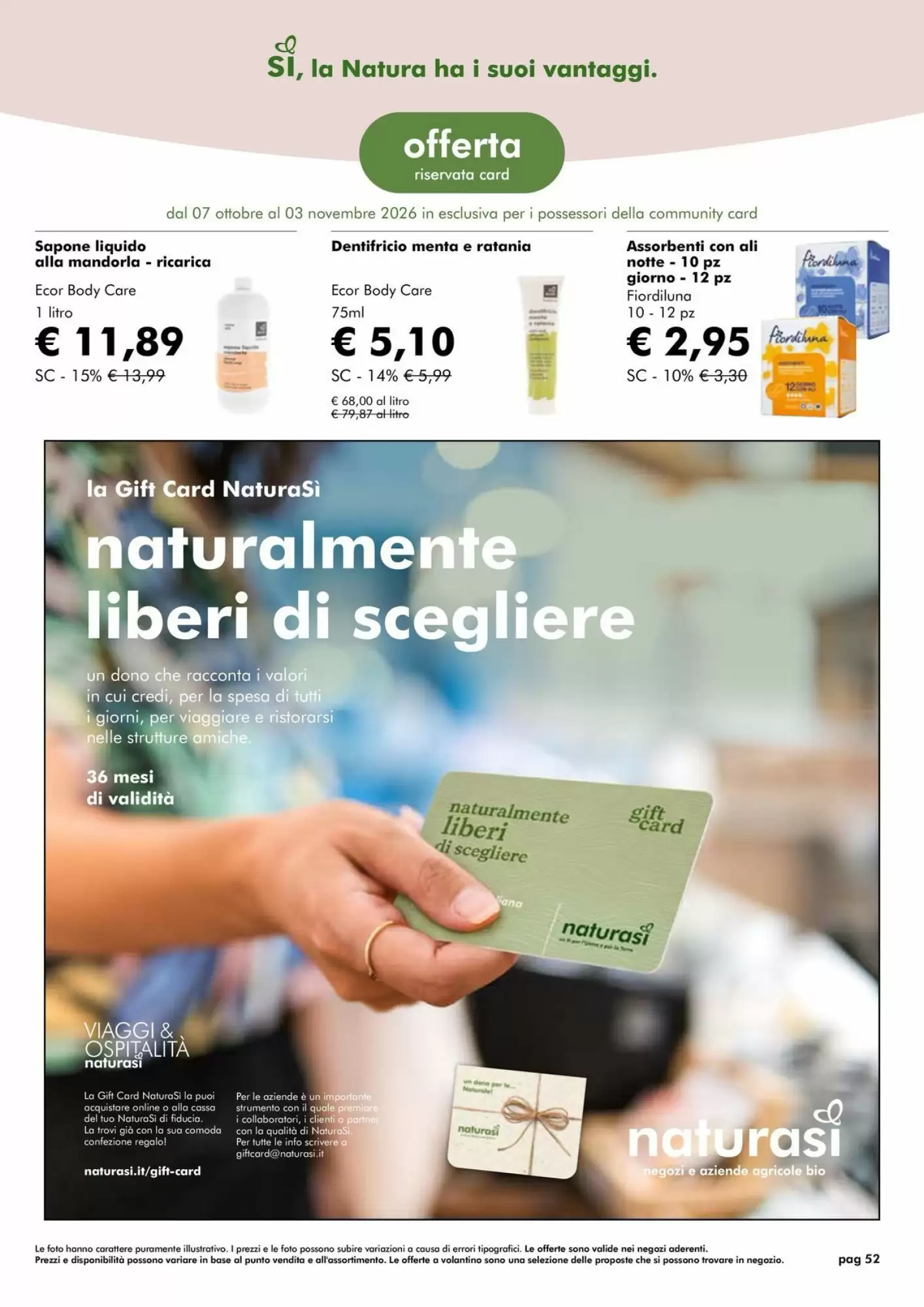 Volantino promozionale NaturaSì  valide dal 01/10/2026 - Pagina 52.