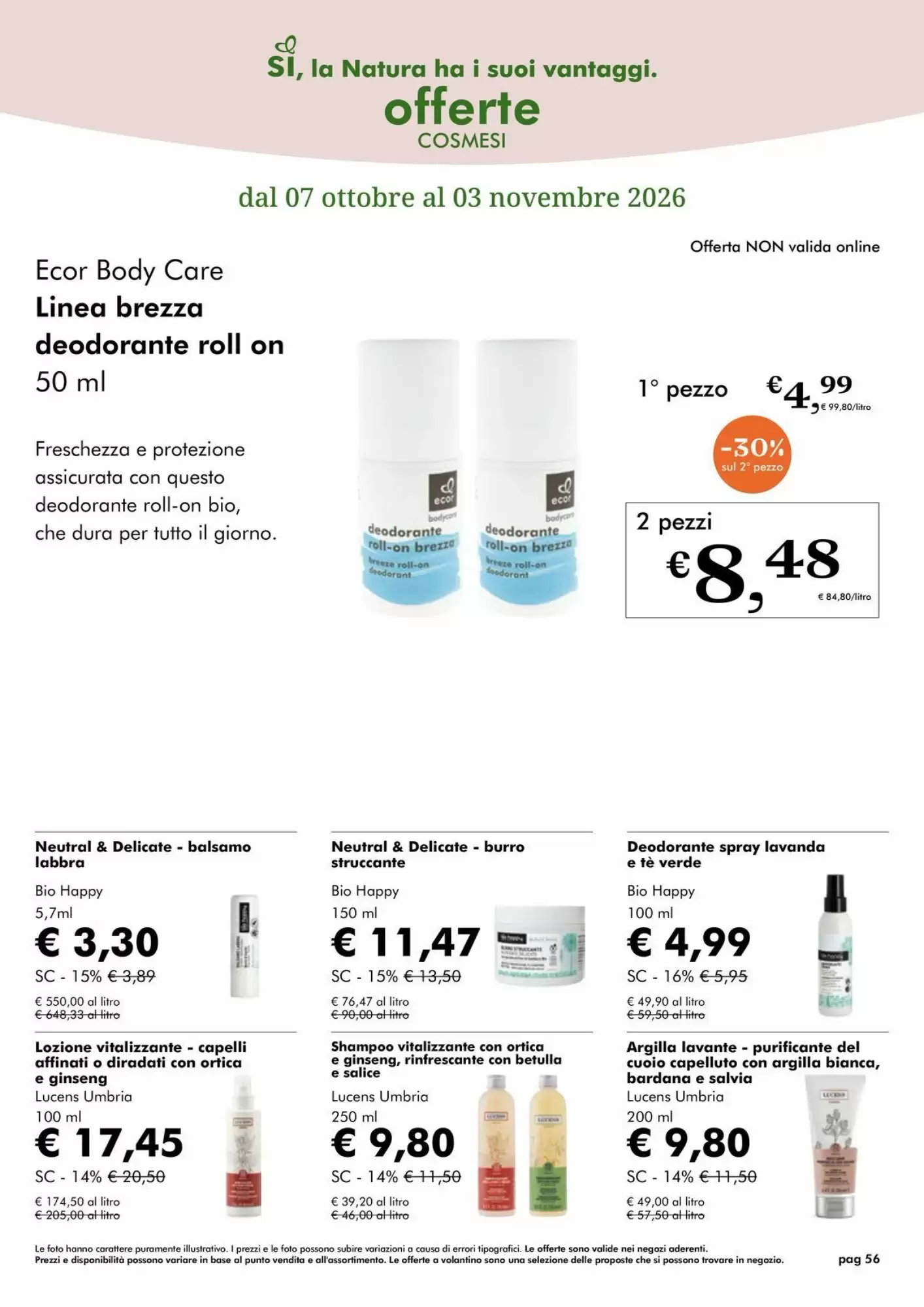 Volantino promozionale NaturaSì  valide dal 01/10/2026 - Pagina 56.