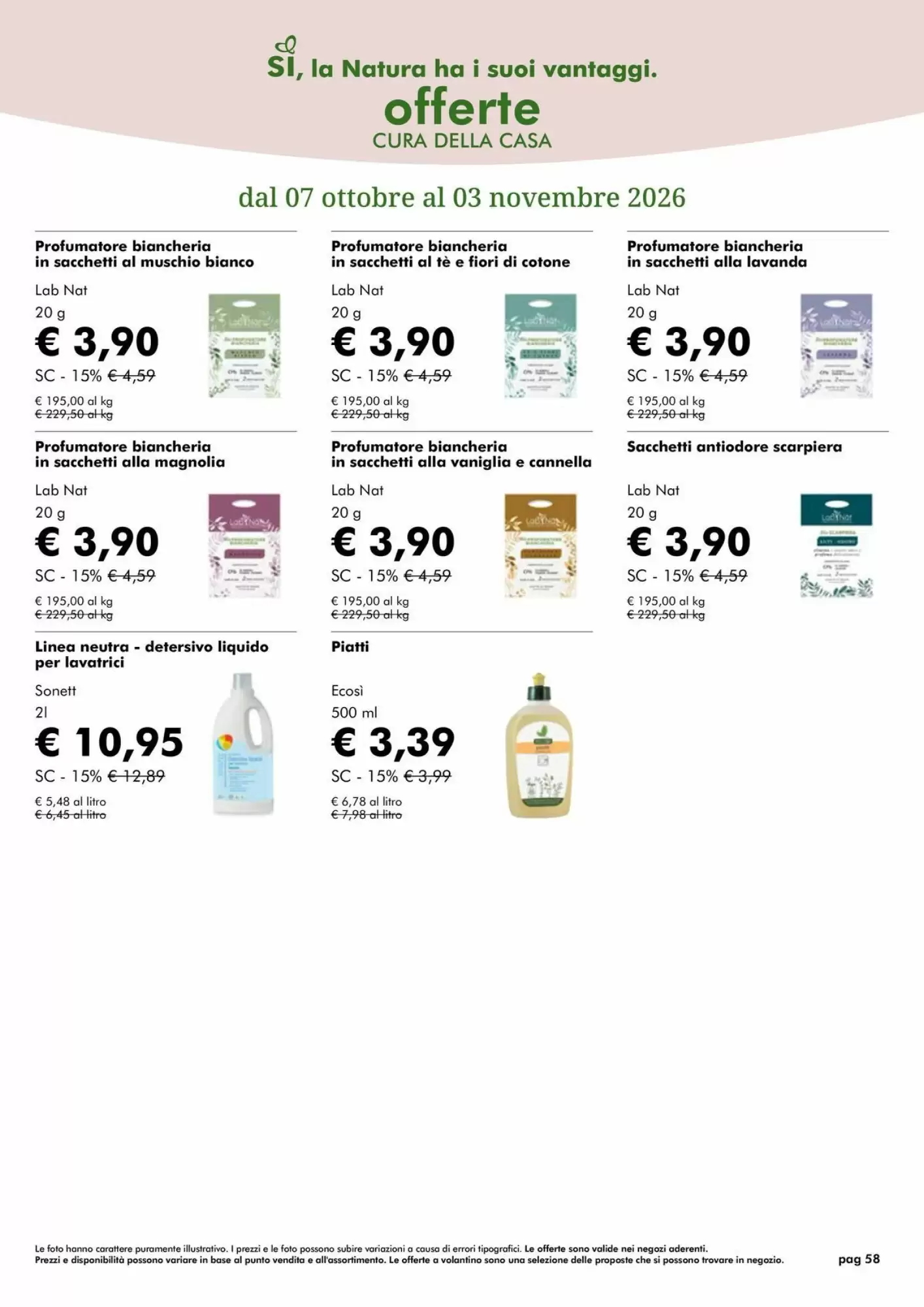 Volantino promozionale NaturaSì  valide dal 01/10/2026 - Pagina 58.
