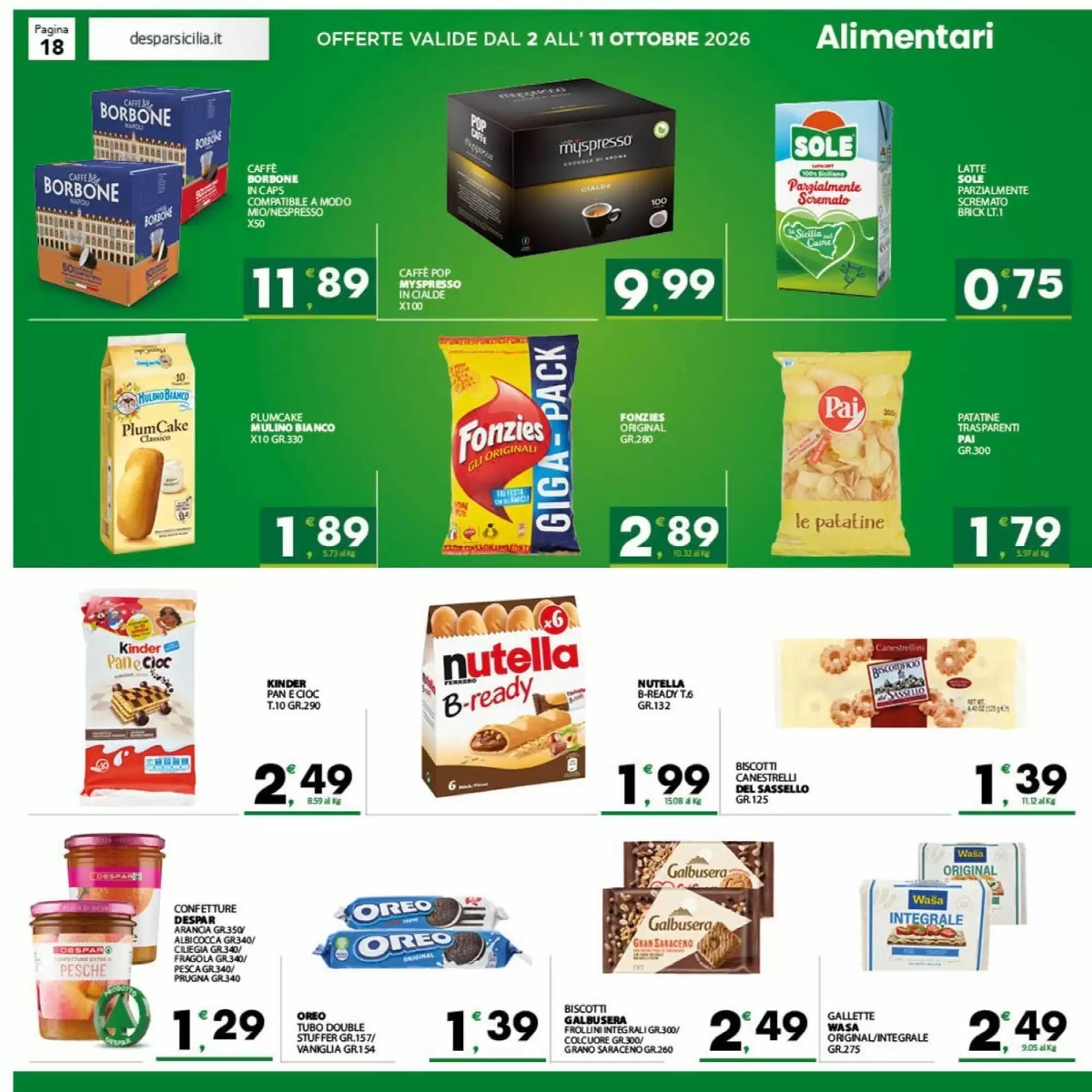Volantino promozionale Despar  valide dal 02/10/2026 - Pagina 18.
