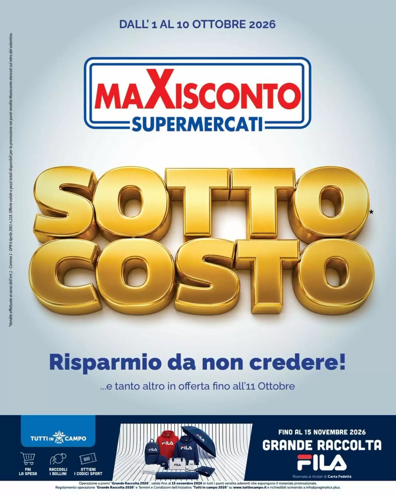 Volantino promozionale Maxisconto  valide dal 02/10/2026 - Pagina 1.