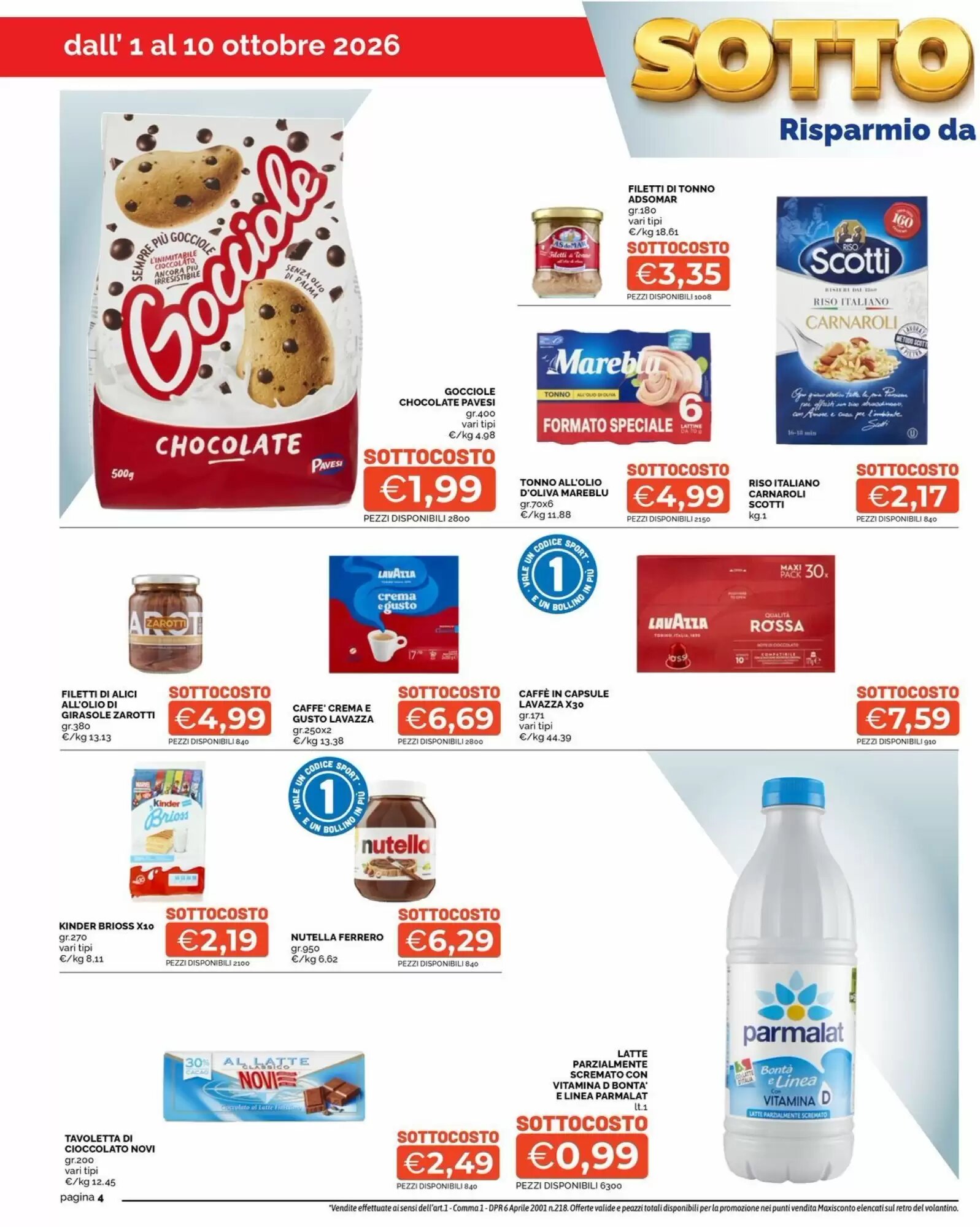 Volantino promozionale Maxisconto  valide dal 02/10/2026 - Pagina 4.