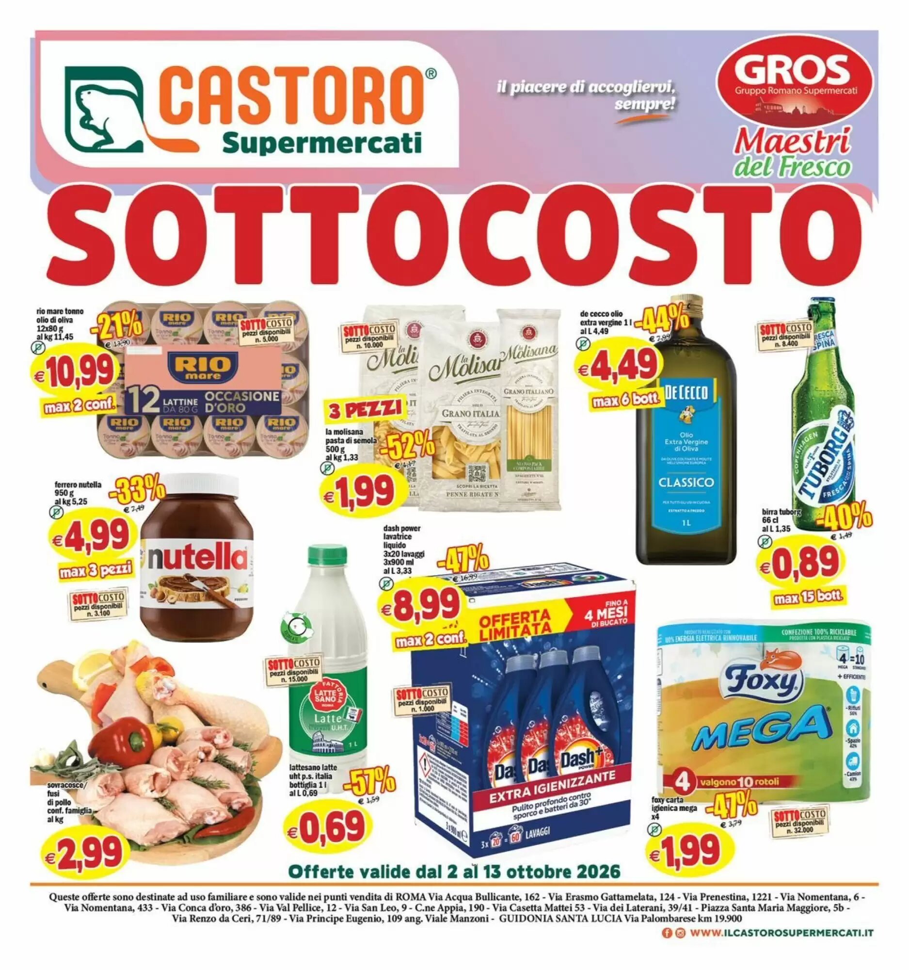 Volantino promozionale Il Castoro Supermercati valide dal 02/10/2026 - Pagina 1.