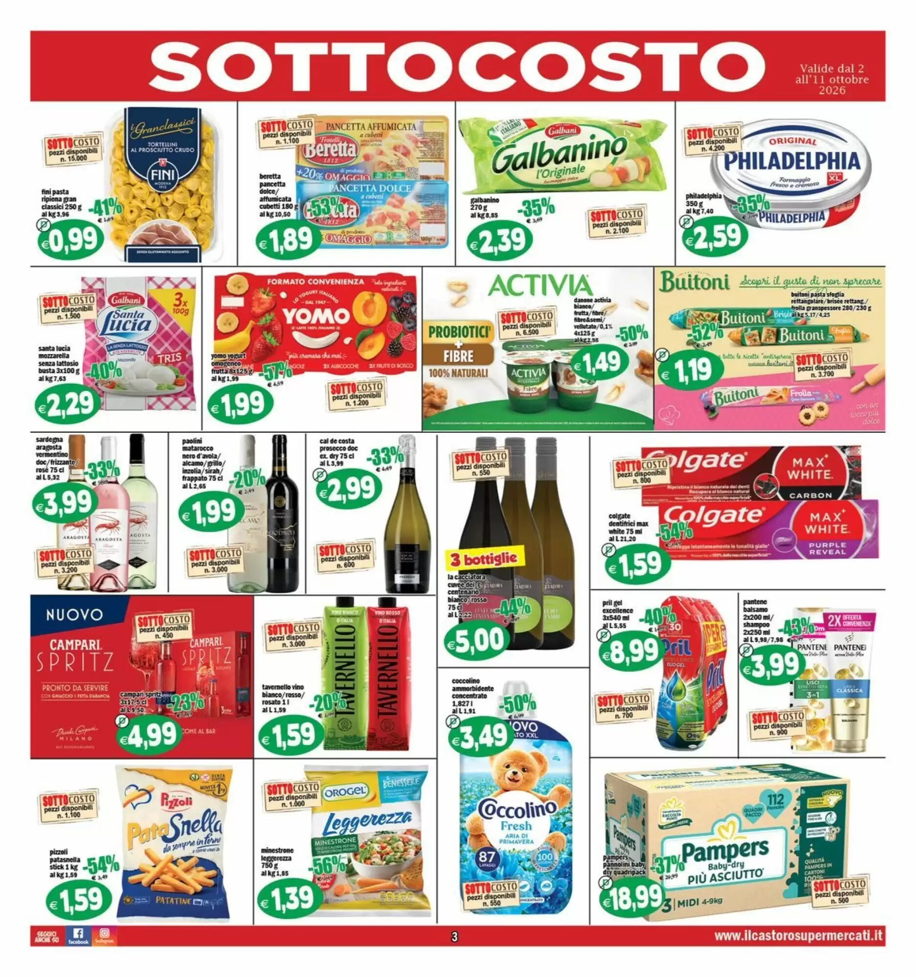 Volantino promozionale Il Castoro Supermercati  valide dal 02/10/2026 - Pagina 3.