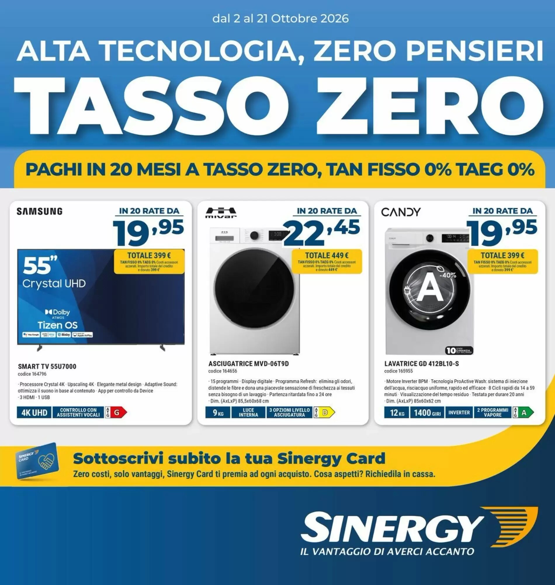Volantino promozionale Sinergy  valide dal 02/10/2026 - Pagina 1.